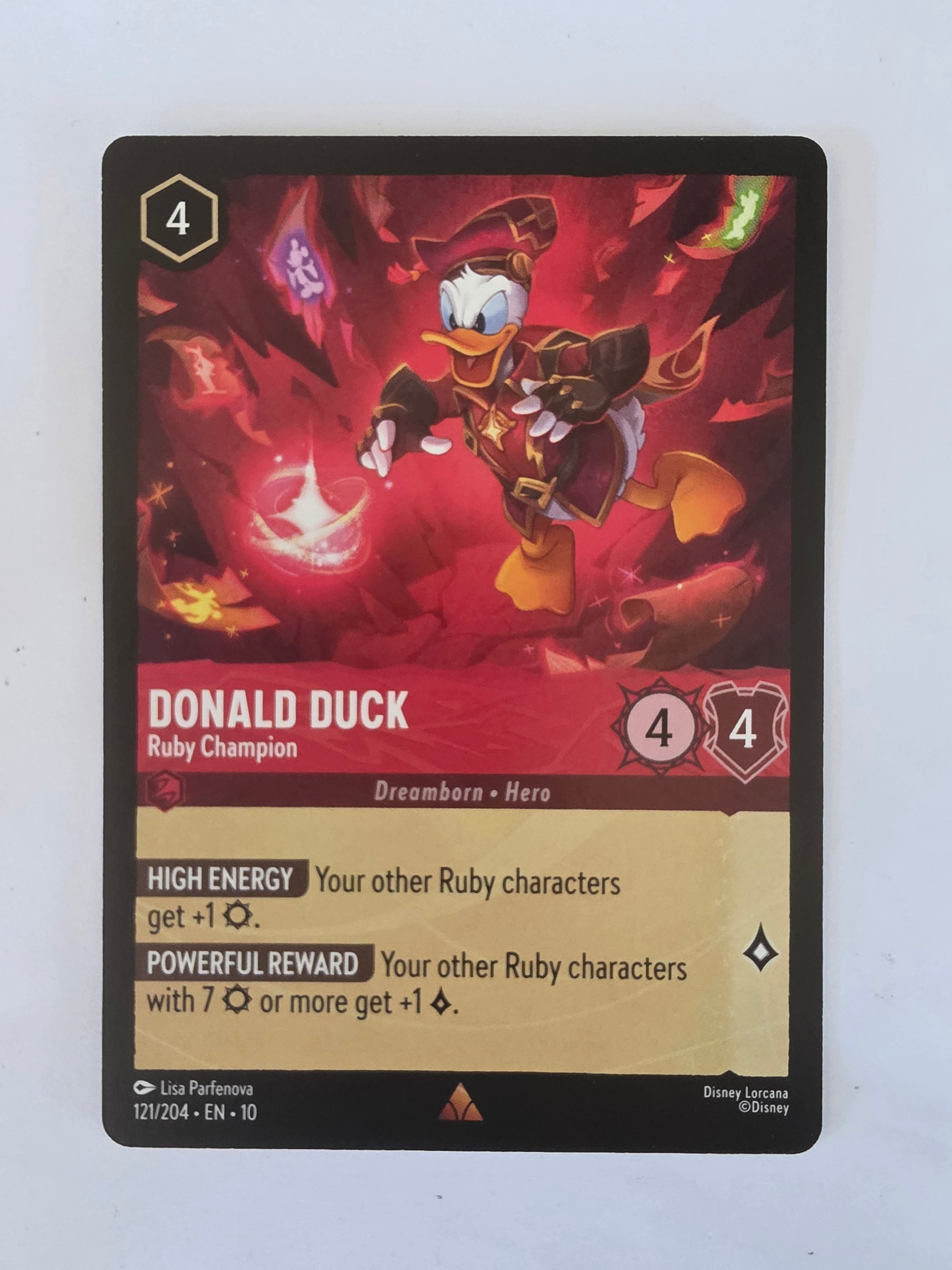 Lorcana Whispers in the Well #121/204 Donald Duck - Ruby Champion | Rare