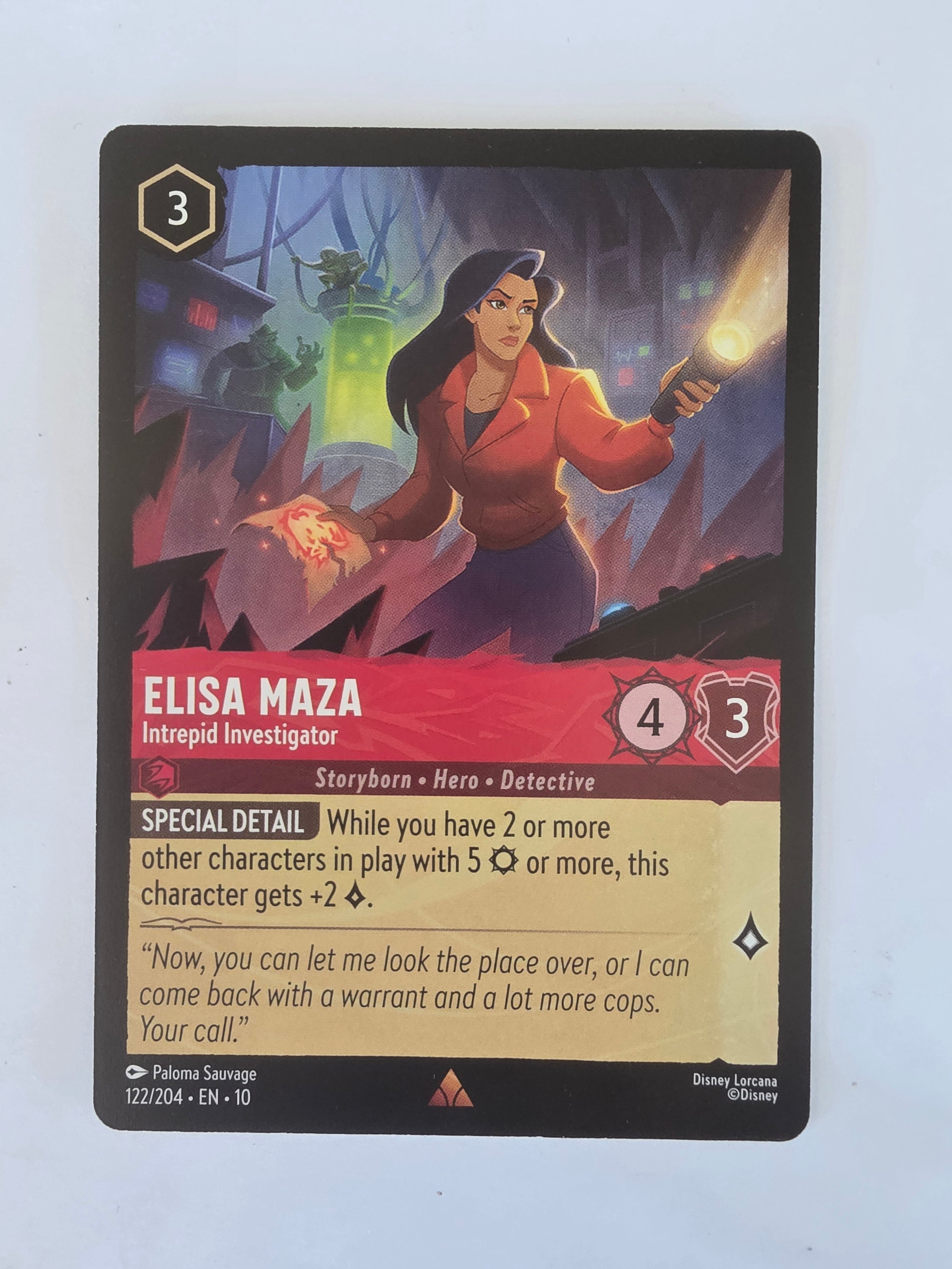 Lorcana Whispers in the Well #122/204 Elisa Maza - Intrepid Investigator | Rare