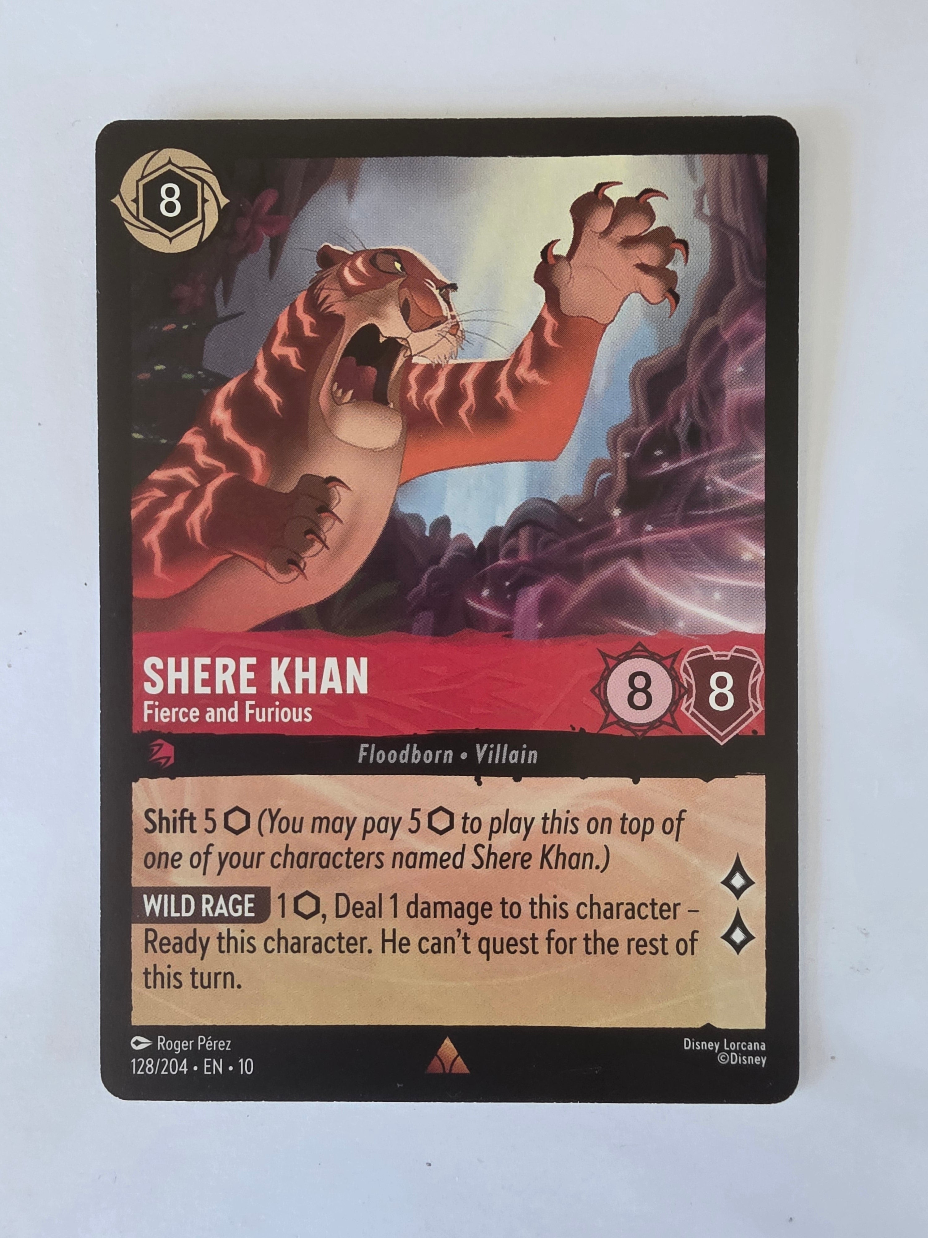 Lorcana Whispers in the Well #128/204 Shere Khan - Fiere and Furious | Rare