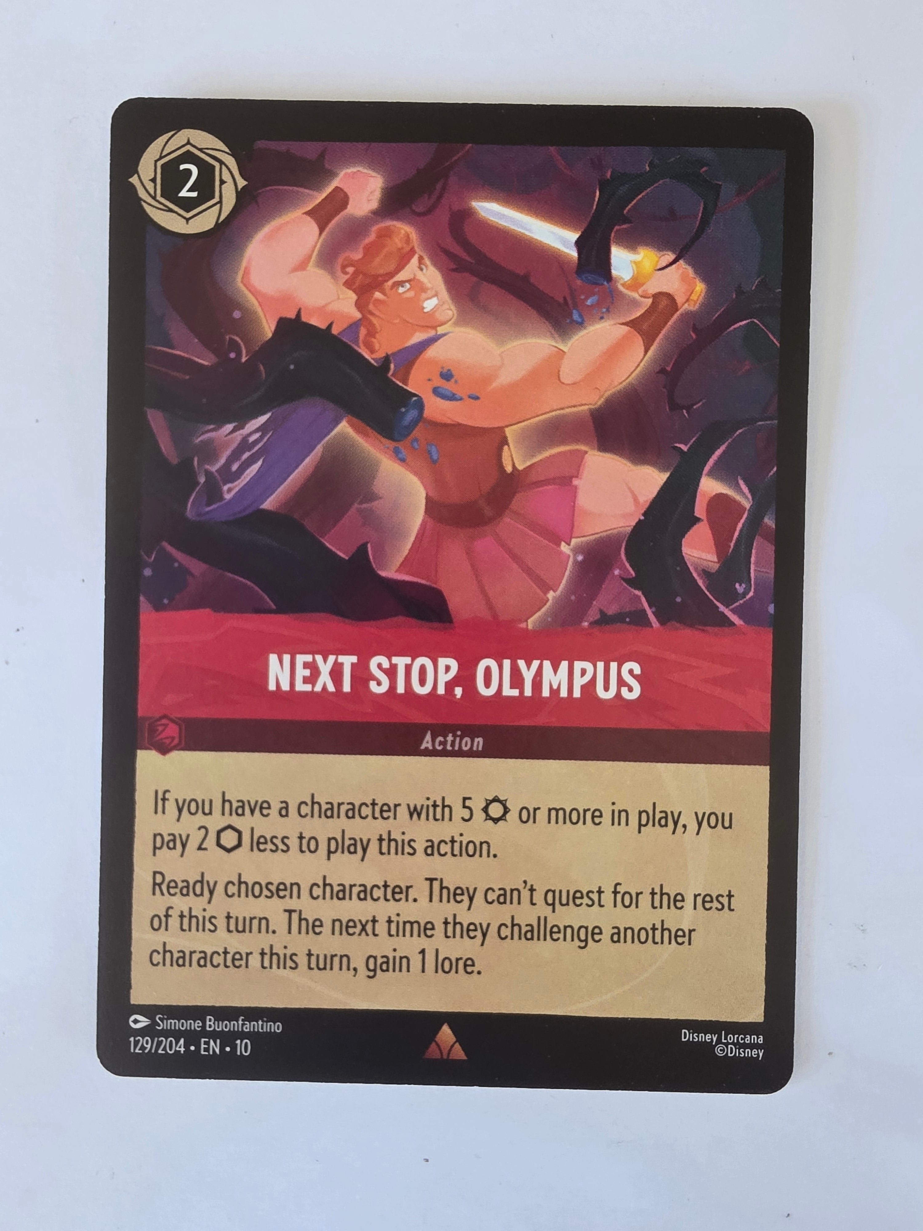 Lorcana Whispers in the Well #129/204 Next Stop, Olympus | Rare