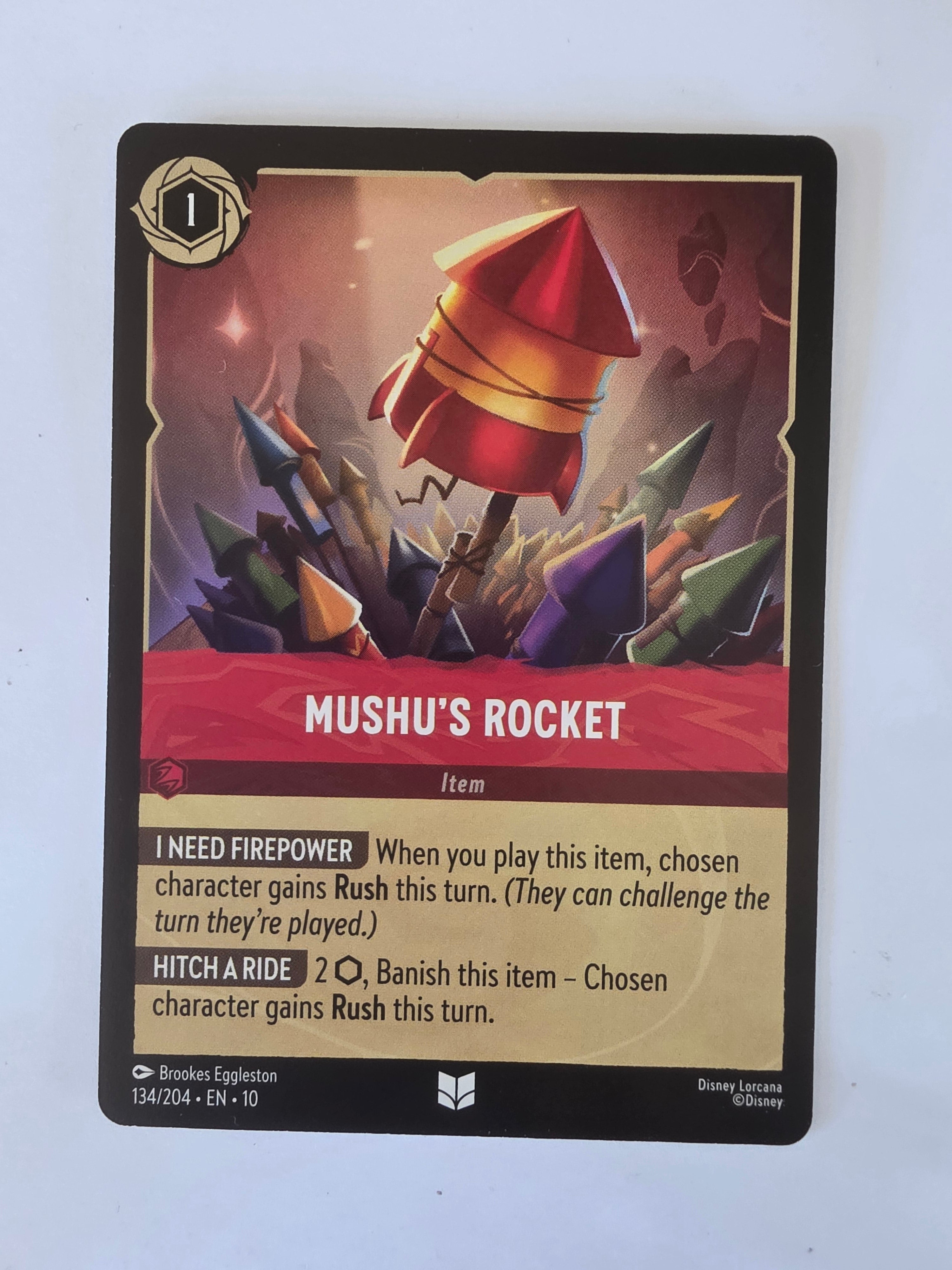 Lorcana Whispers in the Well #134/204 Mushu's Rocket | Uncommon