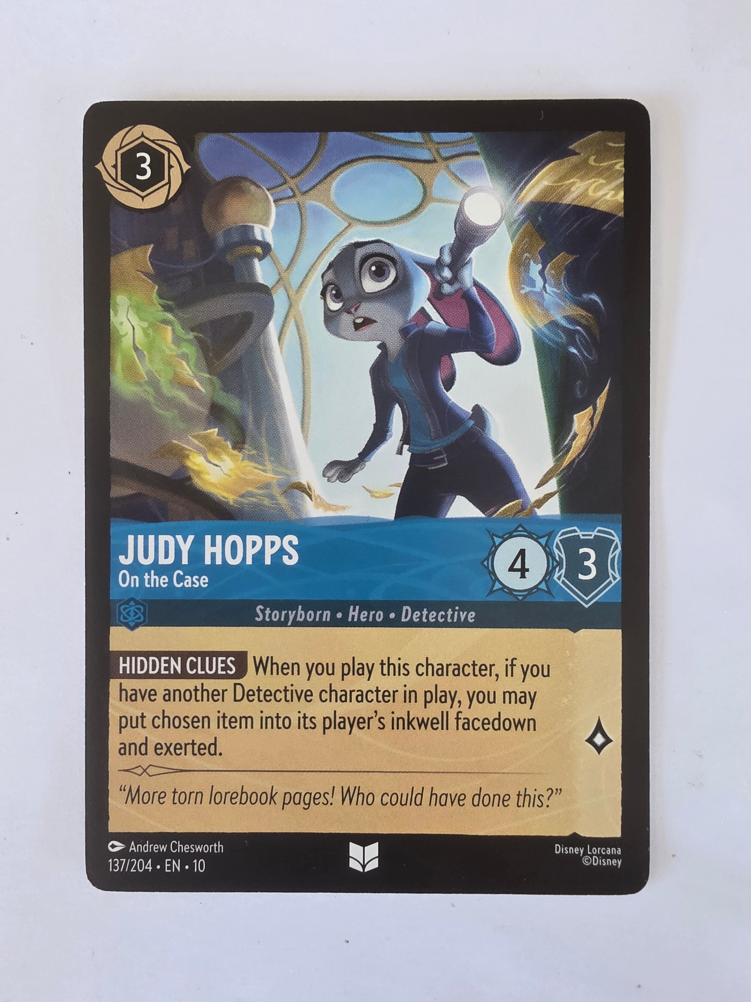 Lorcana Whispers in the Well #137/204 Judy Hopps - On the Case | Uncommon