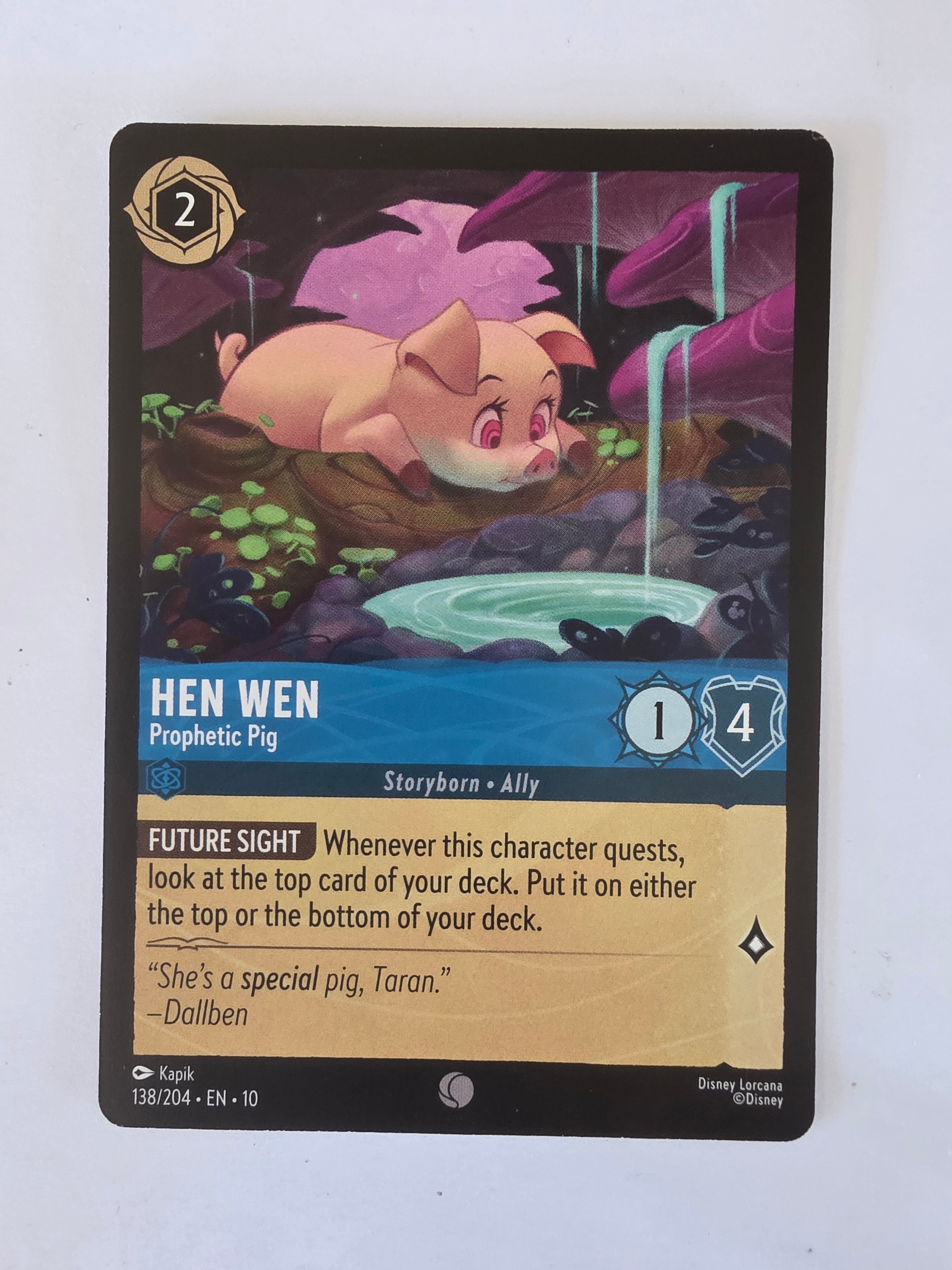 Lorcana Whispers in the Well #138/204 Hen Wen - Prophetic Pig | Common