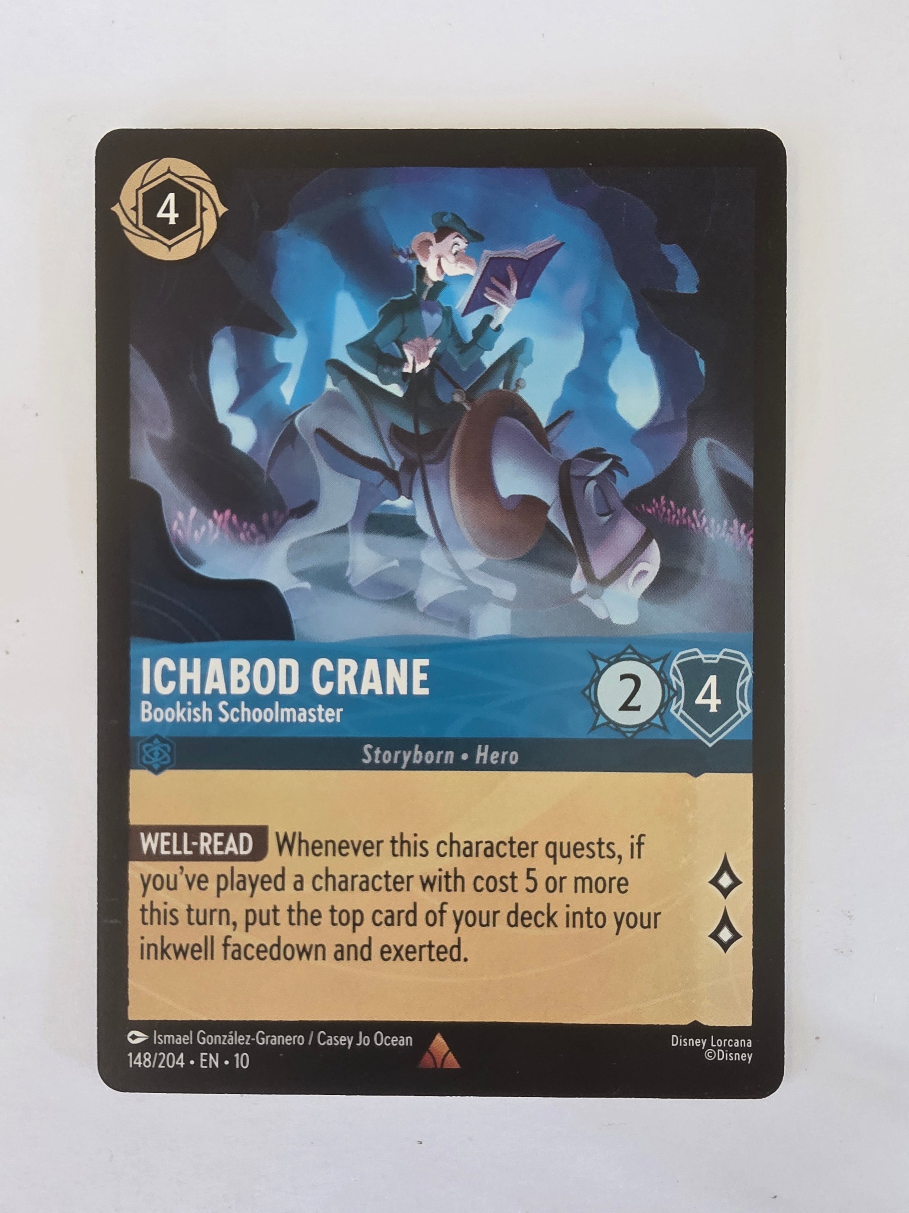Lorcana Whispers in the Well #148/204 Ichabod Crane - Bookish Schoolmaster |Rare