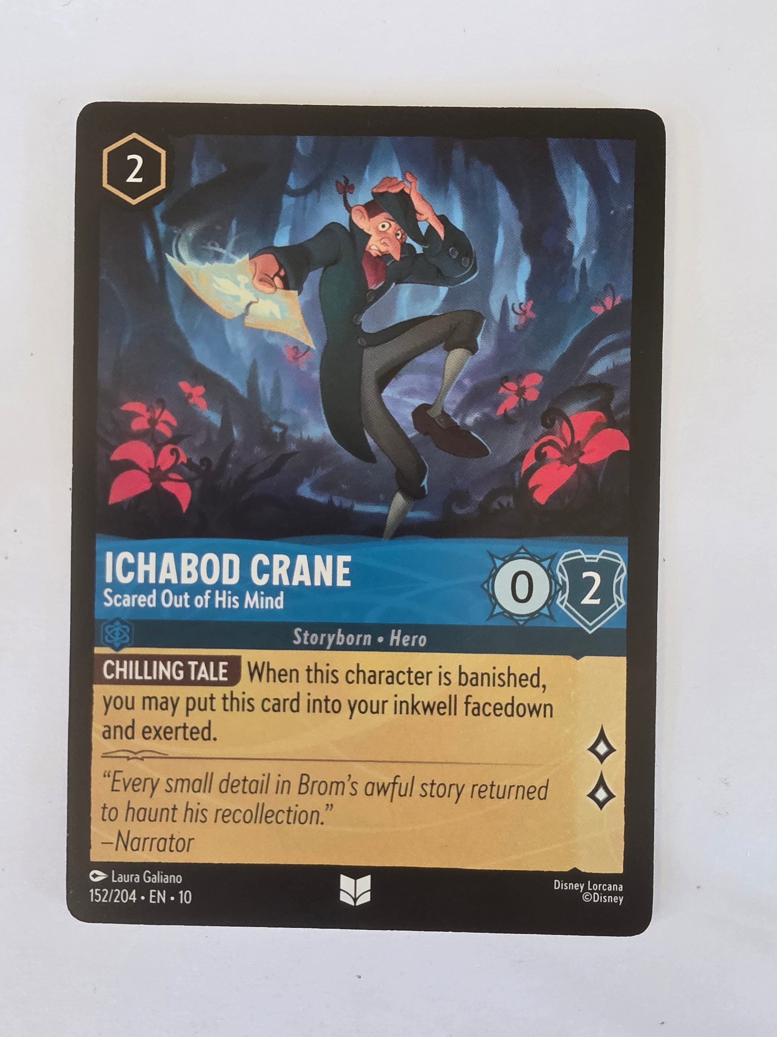 Lorcana Whispers in the Well #152/204 Ichabod Crane - Scared Out of His Mind | Uncommon