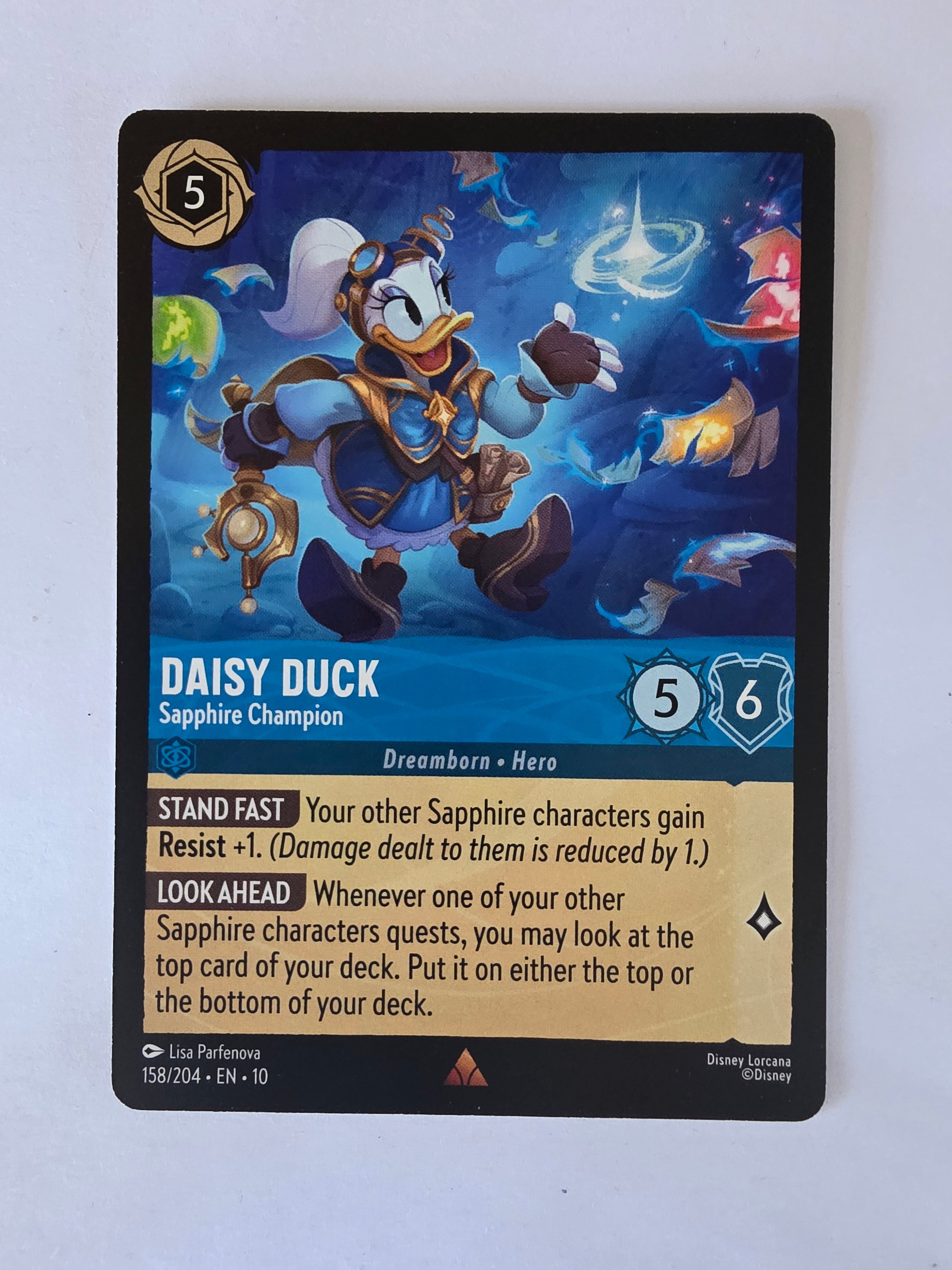 Lorcana Whispers in the Well #158/204 Daisy Duck - Sapphire Champion | Rare
