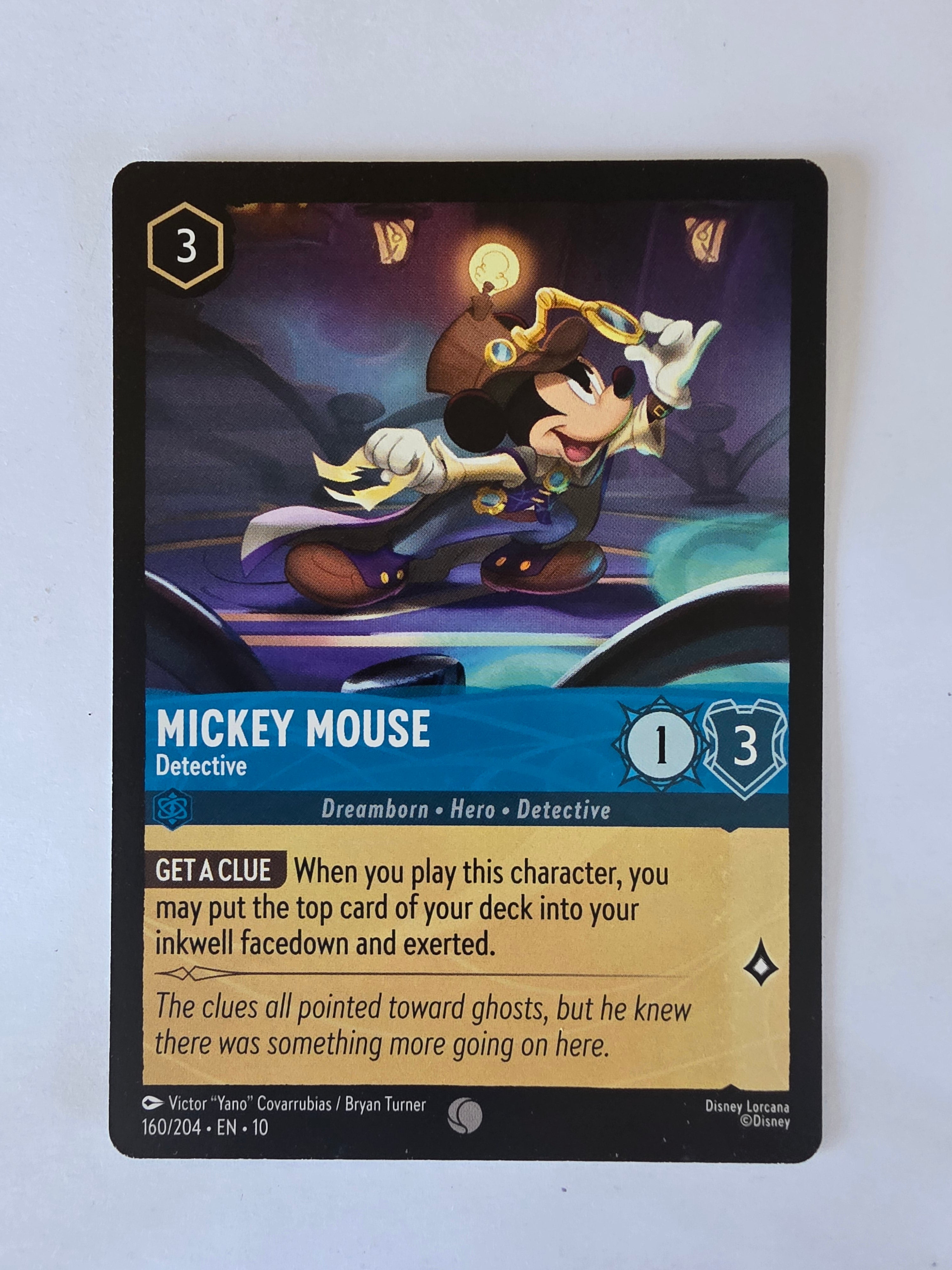 Lorcana Whispers in the Well #160/204 Mickey Mouse - Detective | Common
