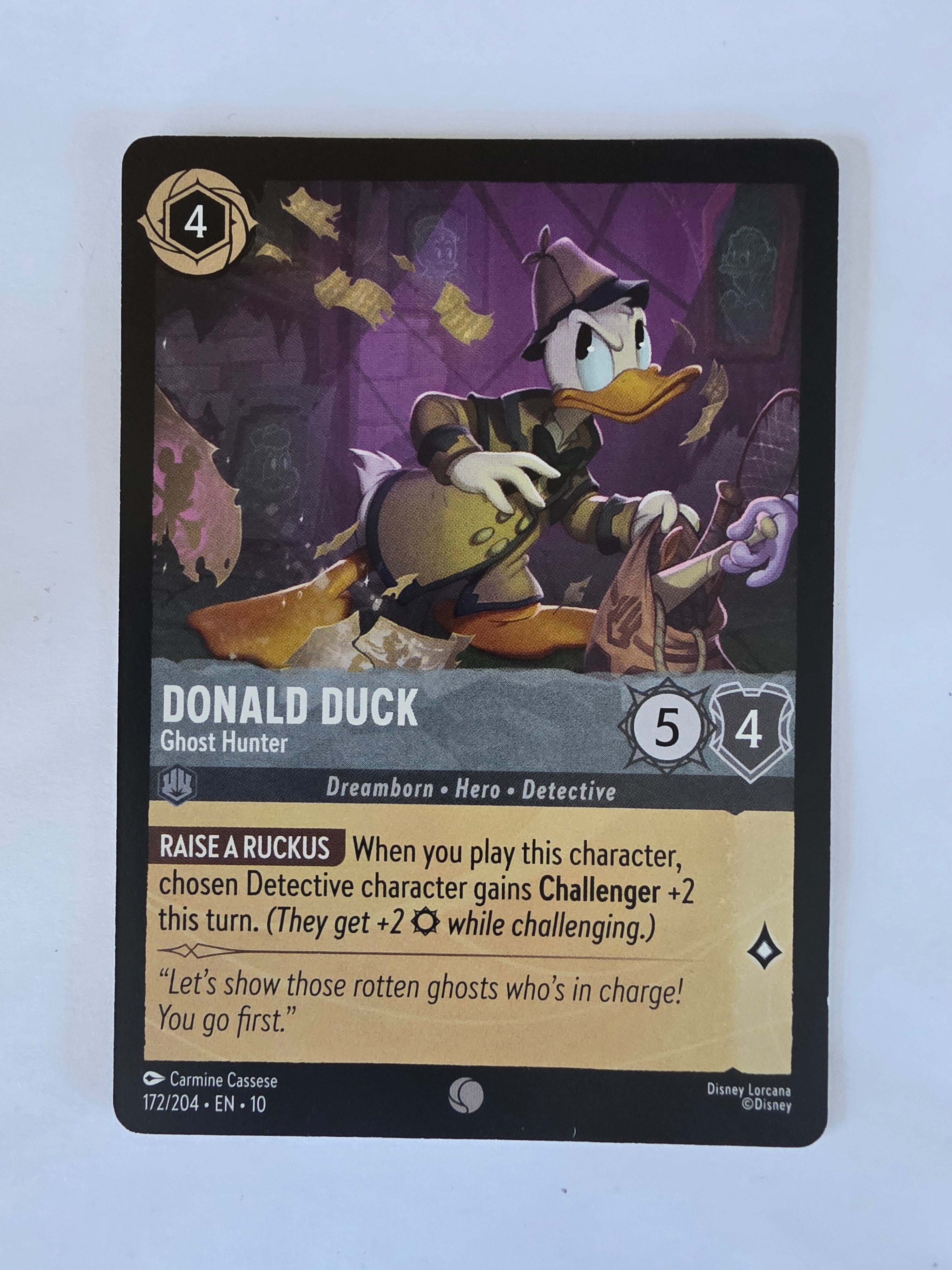 Lorcana Whispers in the Well #172/204 Donald Duck - Ghost Hunter | Common
