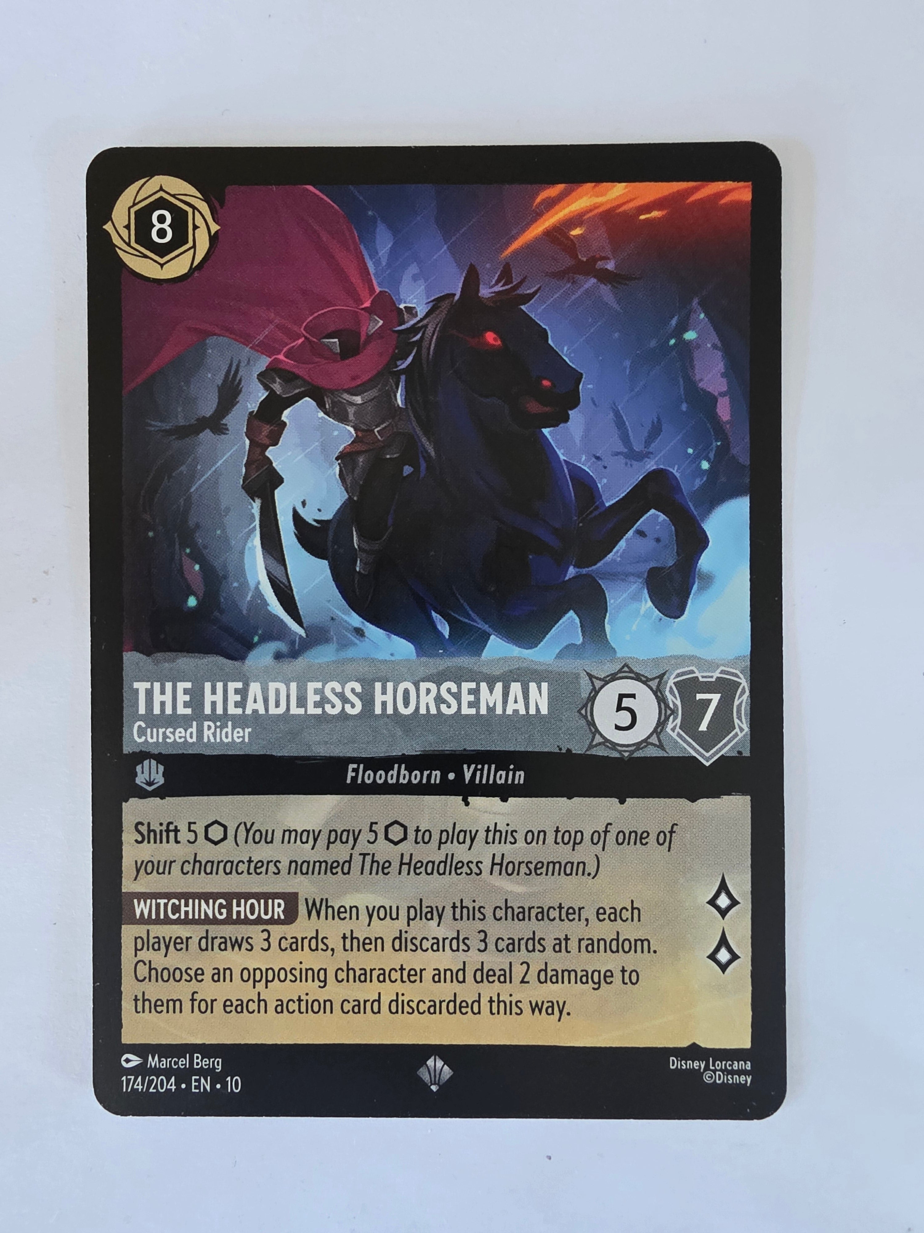 Lorcana Whispers in the Well #174/204 The Headless Horseman - Cursed Rider | Super Rare