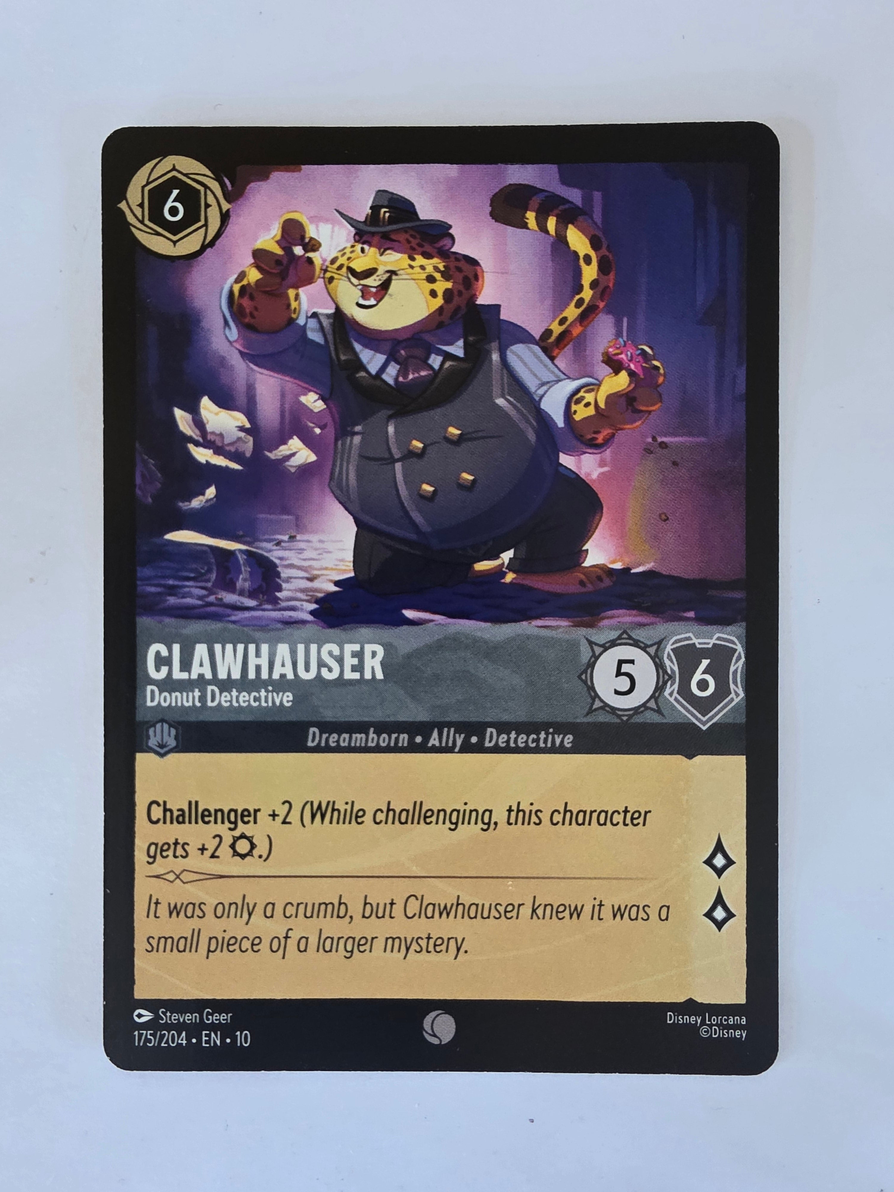 Lorcana Whispers in the Well #175/204 Clawhauser - Donut Detective | Common