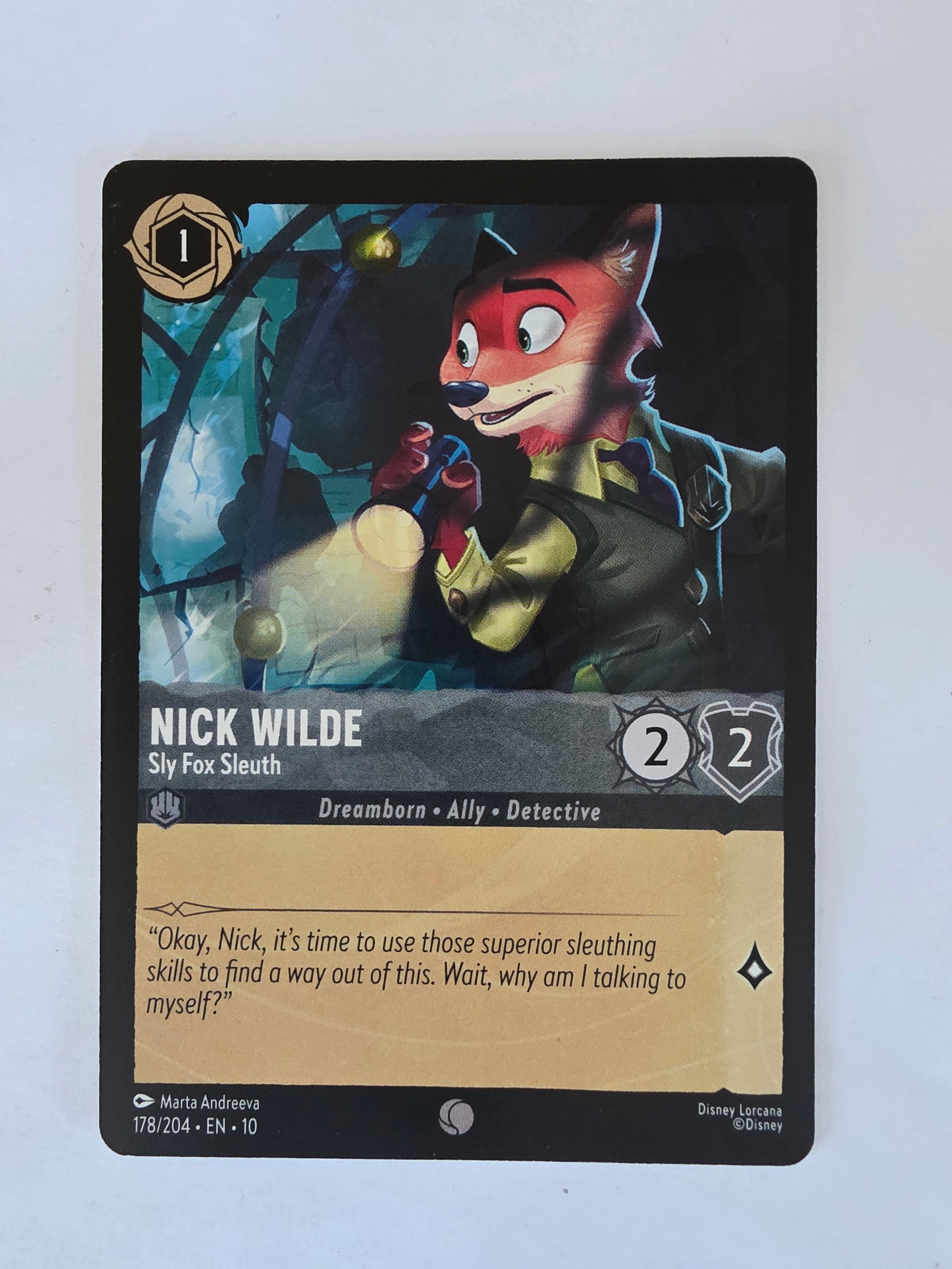 Lorcana Whispers in the Well #178/204 Nick Wilde - Sly Fox Sleuth | Common