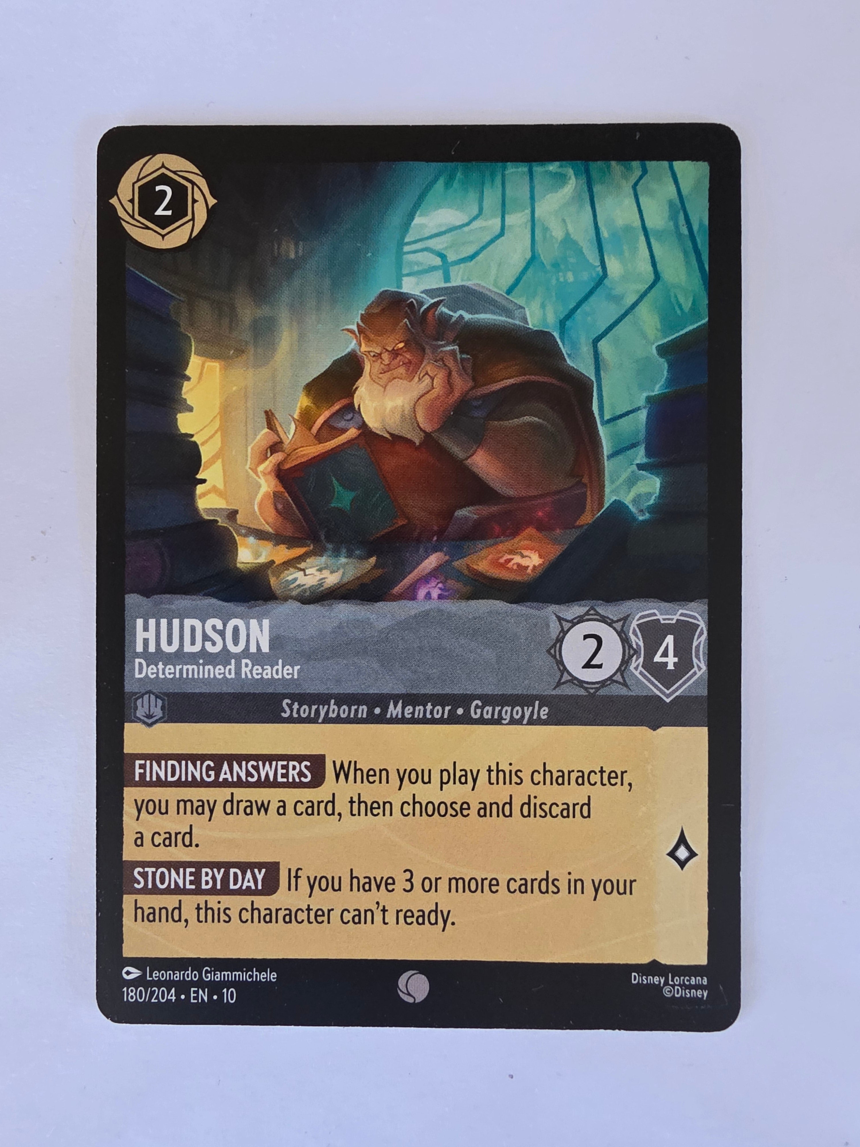 Lorcana Whispers in the Well #180/204 Hudson - Determined Reader | Common