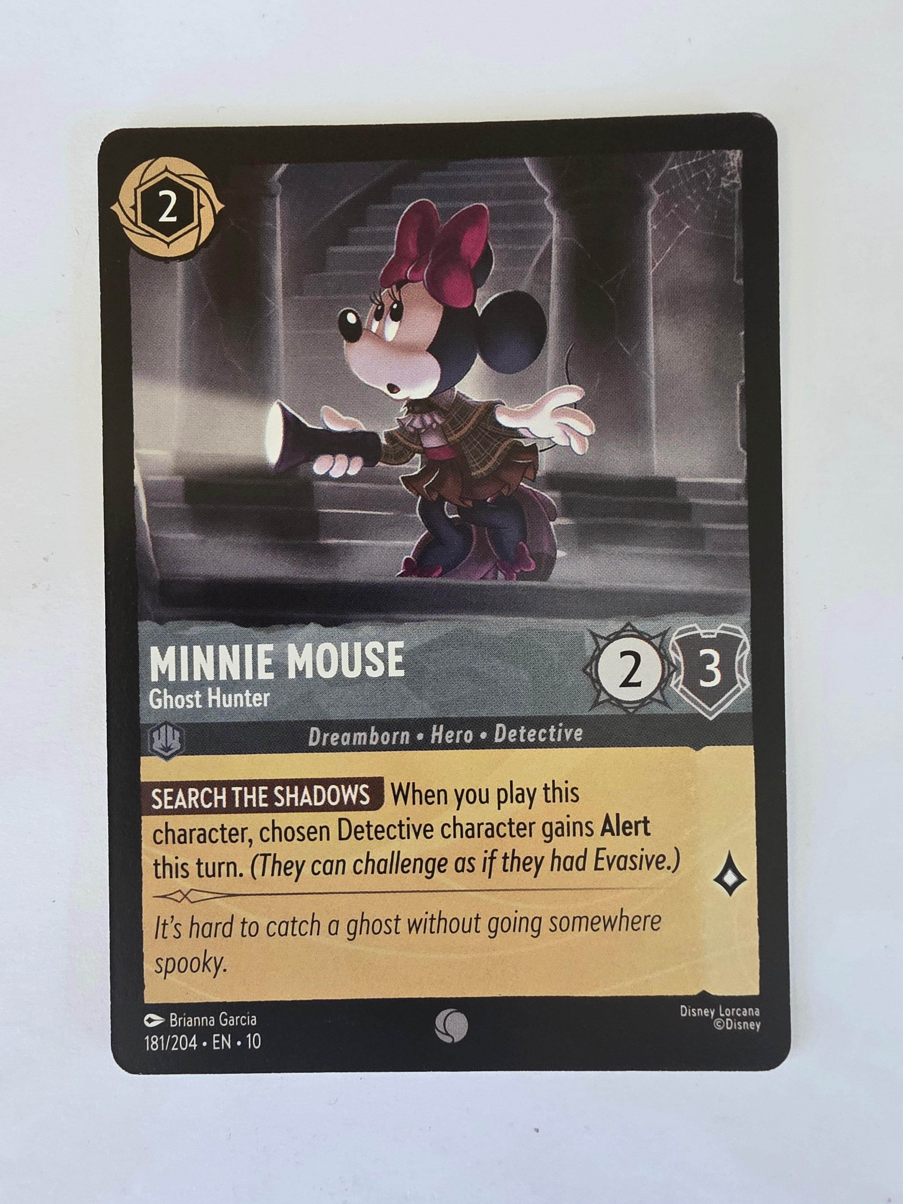 Lorcana Whispers in the Well #181/204 Minnie Mouse - Ghost Hunter | Common