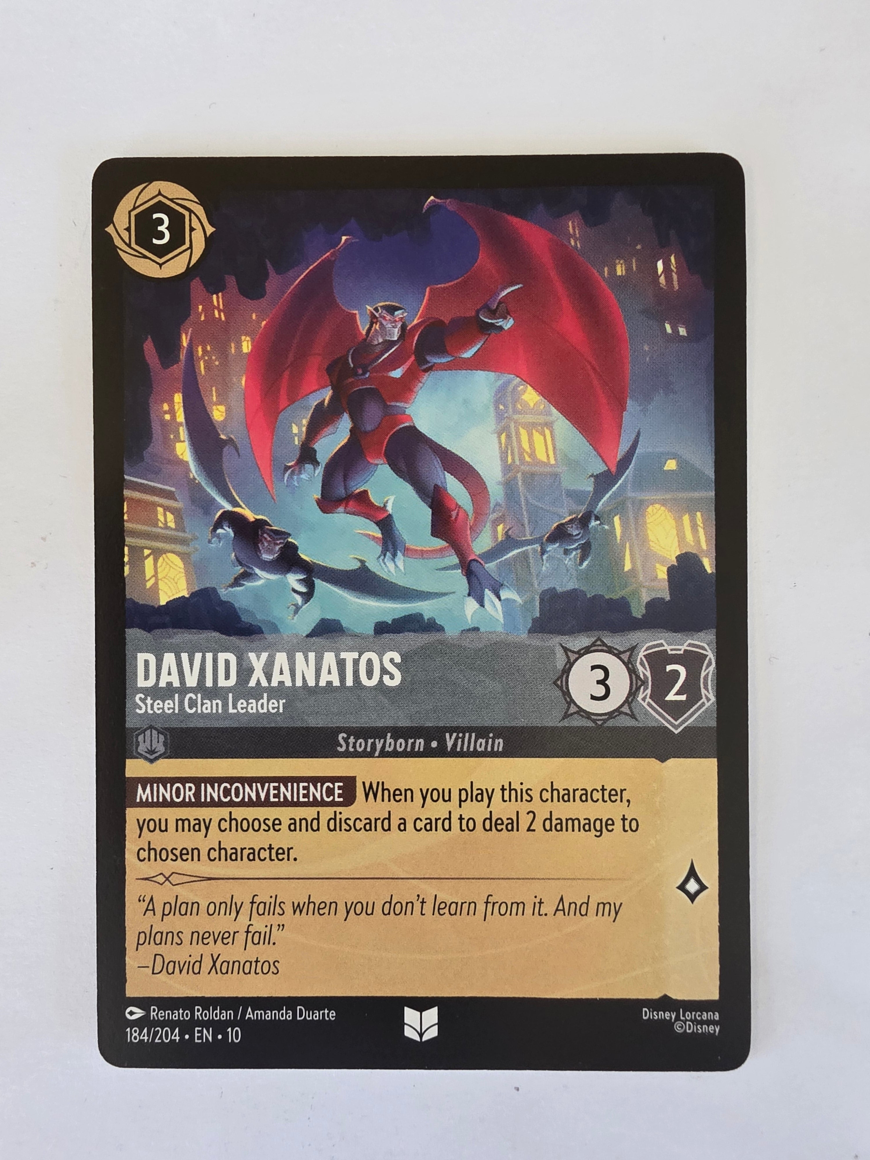 Lorcana Whispers in the Well #184/204 David Xanatos - Steel Clan Leader | U/C