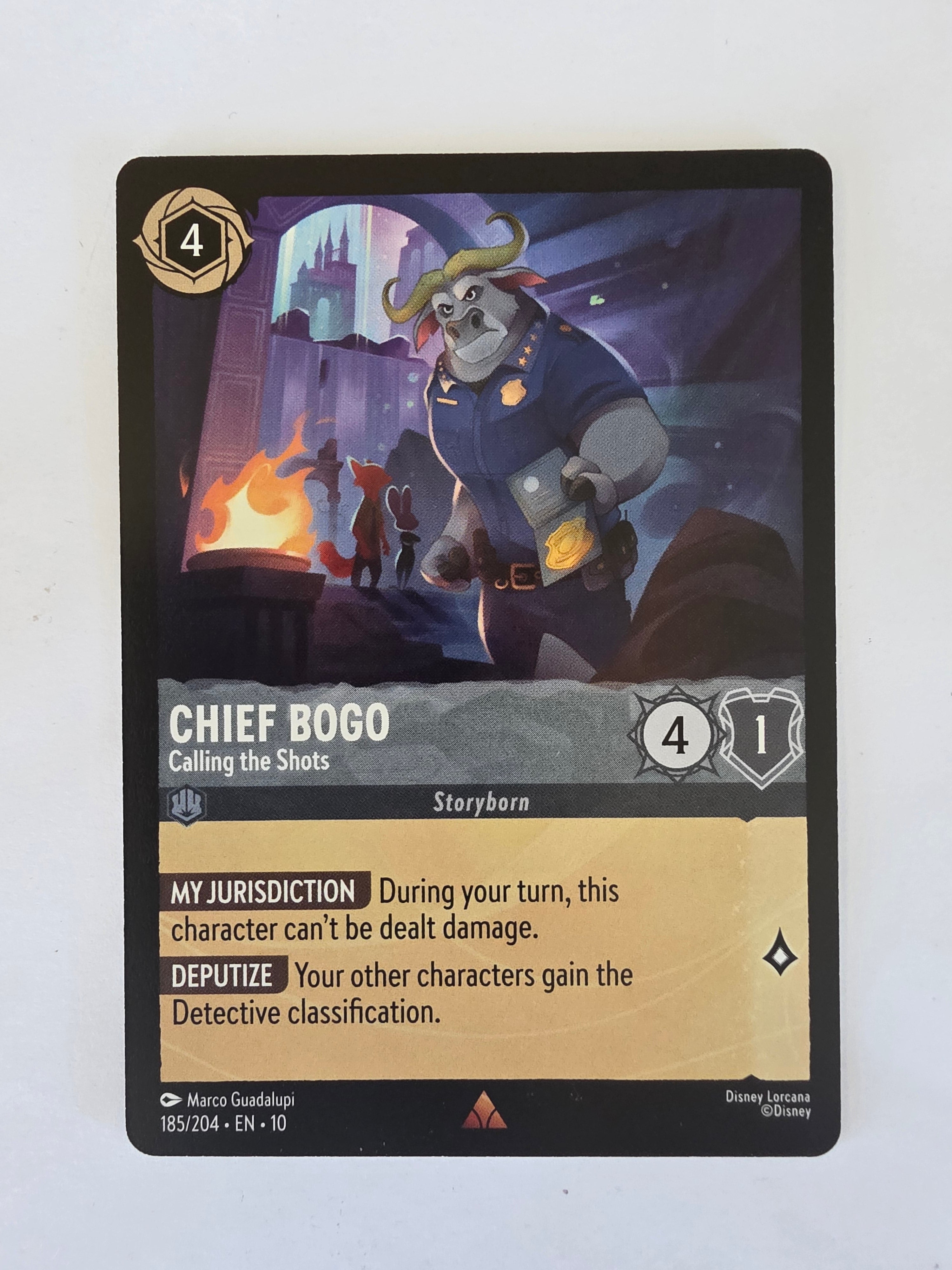 Lorcana Whispers in the Well #185/204 Chief Bogo - Calling the Shots | Rare