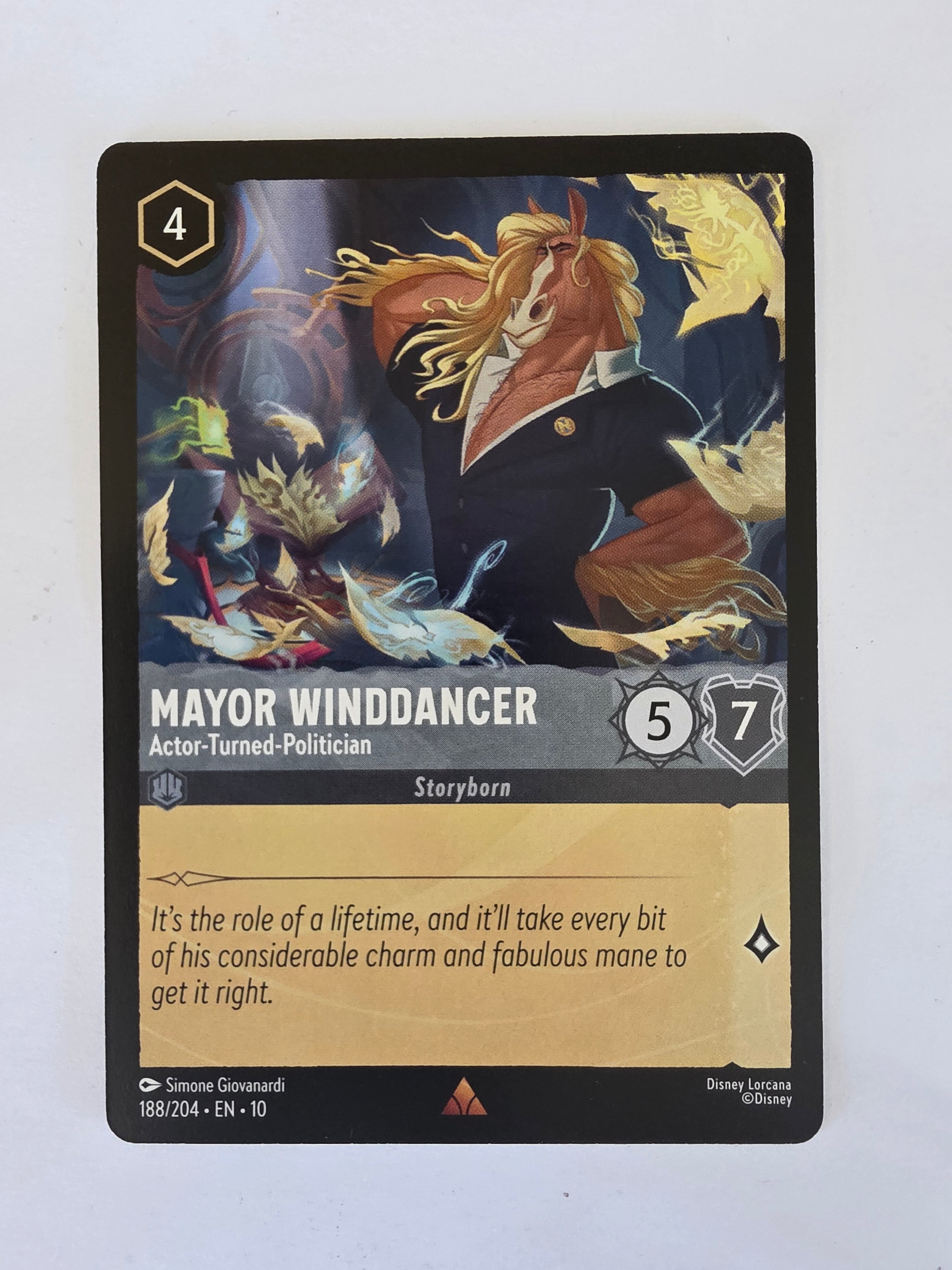 Lorcana Whispers in the Well #188/204 Mayor Winddancer - Actor-Turned-Politician | Rare
