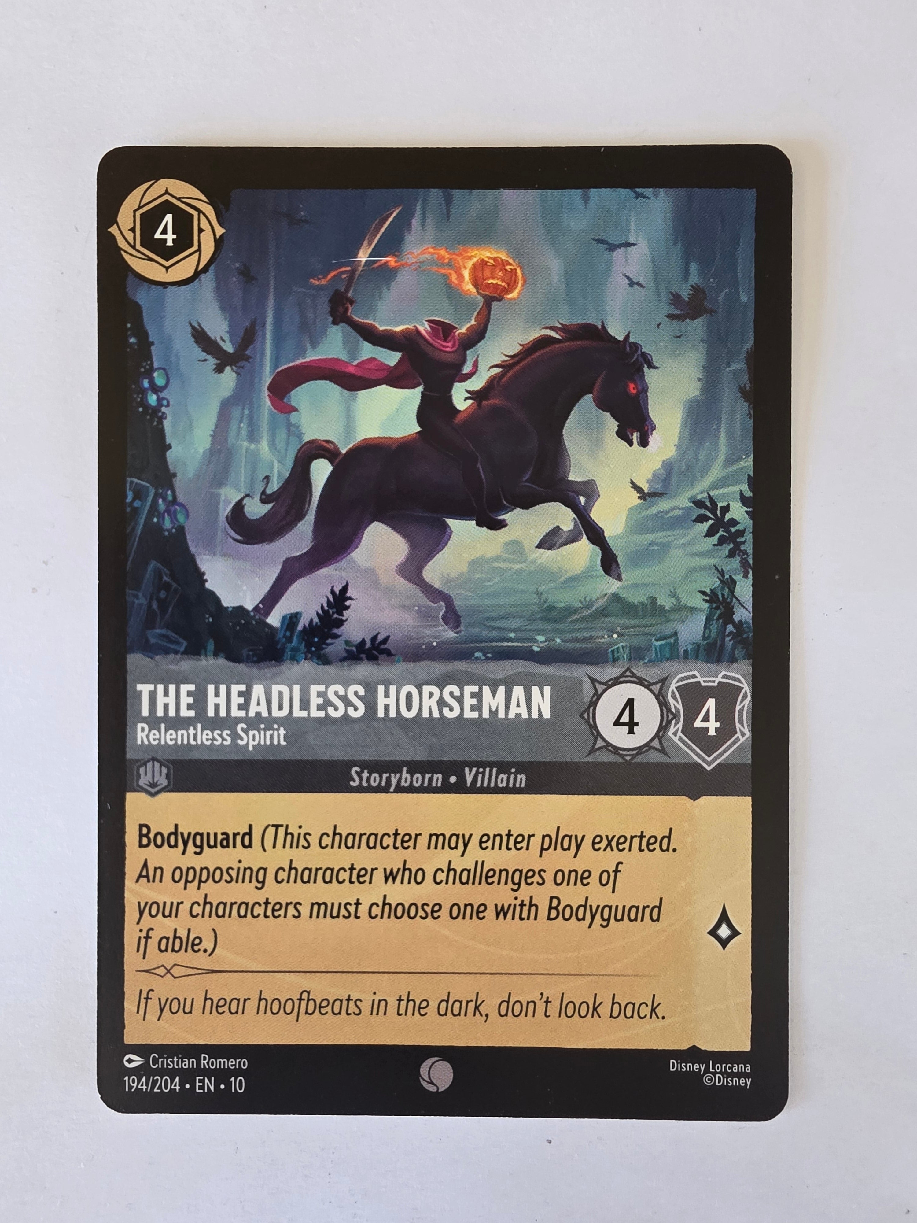 Lorcana Whispers in the Well #194/204 The Headless Horseman - Relentless Spirit | Common