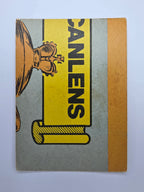 Scanlens 1986 Clashes for the Ashes cricket trading card featuring Winston Davis bowling for the West Indies.
