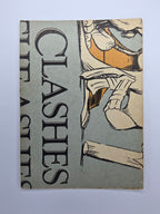 Scanlens 1986 The Clashes for the Ashes cricket trading card featuring Martyn Moxon batting for England.