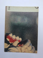 1986 Vintage Scanlens cricket Clashes for the Ashes trading card set featuring Dave Smith batting for England.