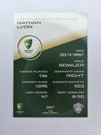 2025/26 Cricket Traders | Base | #007 | Nathan Lyon | Aust Test