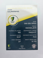 2025/26 Cricket Traders | Base | #012 | Pat Cummins | Aust ODI