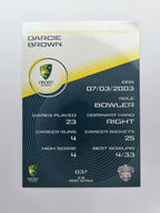 2025/26 Cricket Traders | Base | #037 | Darcie Brown | Aust W ODI