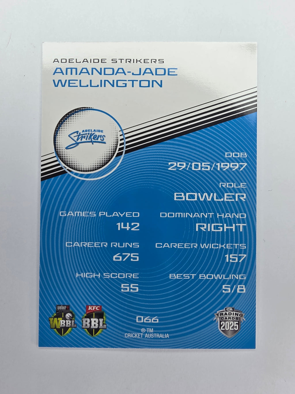 2025/26 Cricket Traders | Base | #066 | Amanda-Jade Wellington
