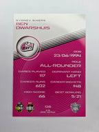 2025/26 Cricket Traders | Base | #128 | Ben Dwarshuis | Sydney Sixers
