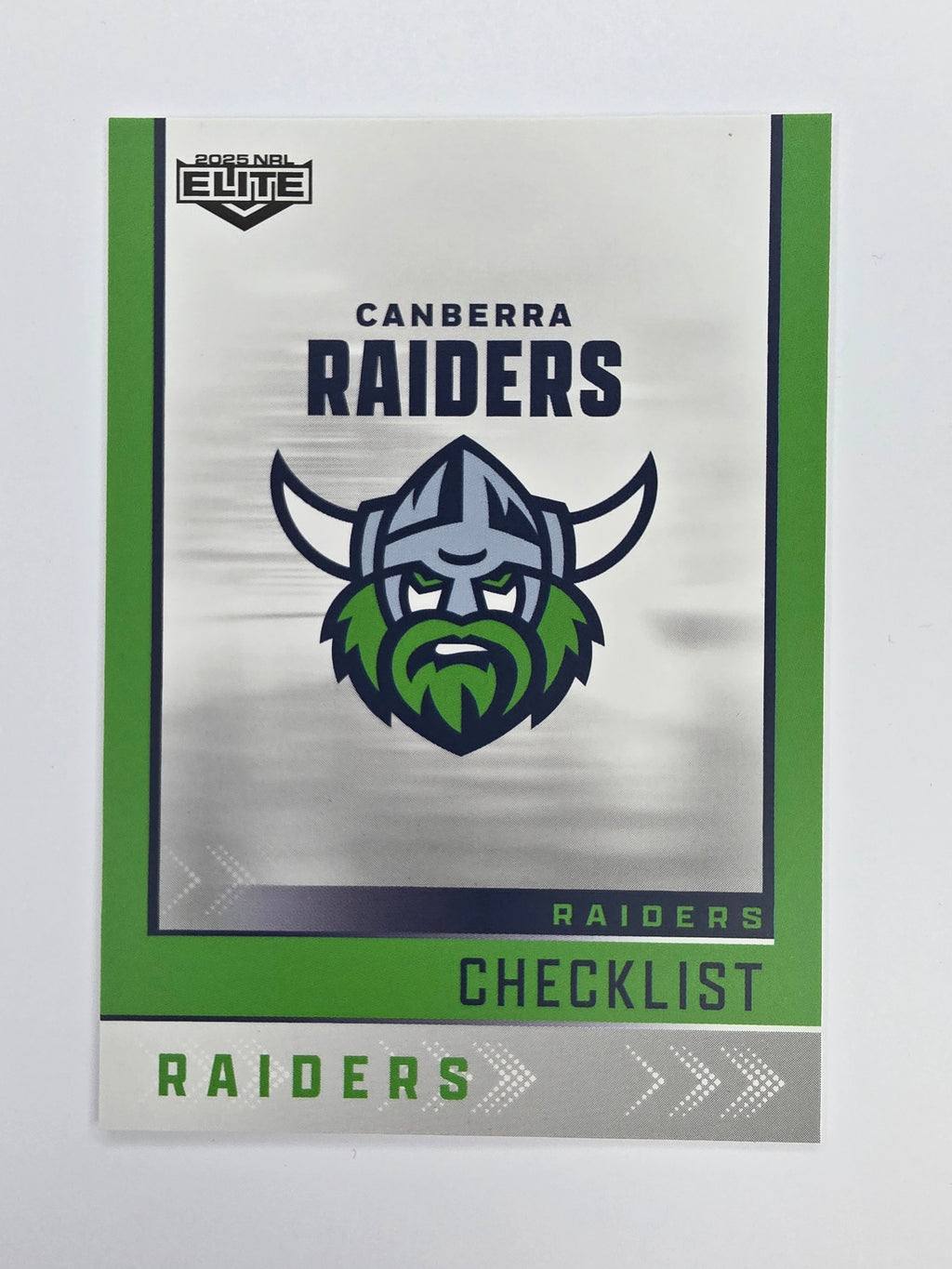 NRL 2025 Elite Base #010 Checklist Raiders