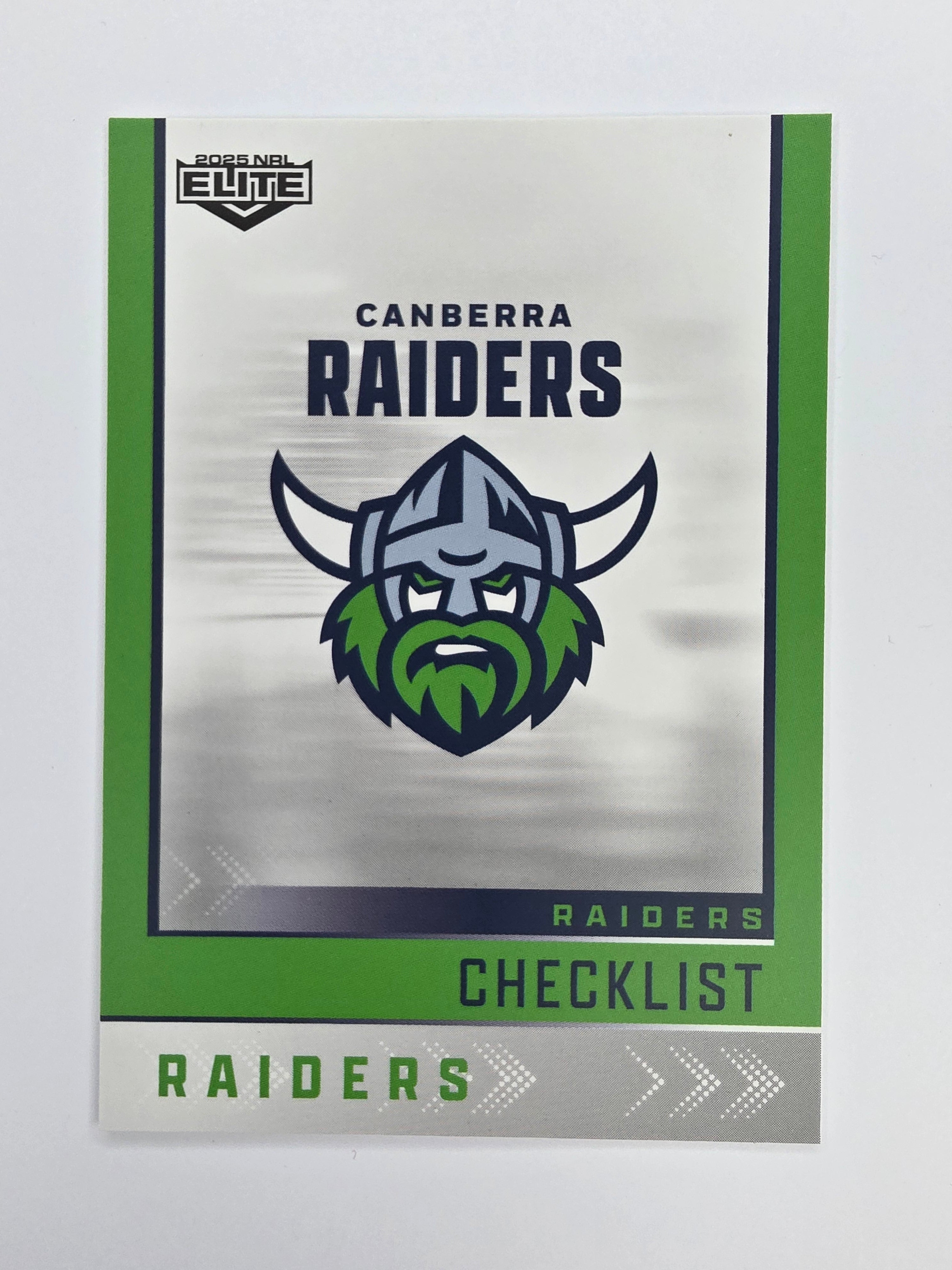 NRL 2025 Elite Base #010 Checklist Raiders