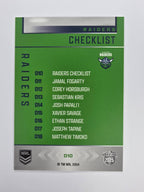 NRL 2025 Elite Base #010 Checklist Raiders