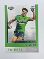 NRL 2025 Elite Base #018 Matthew Timoko Raiders