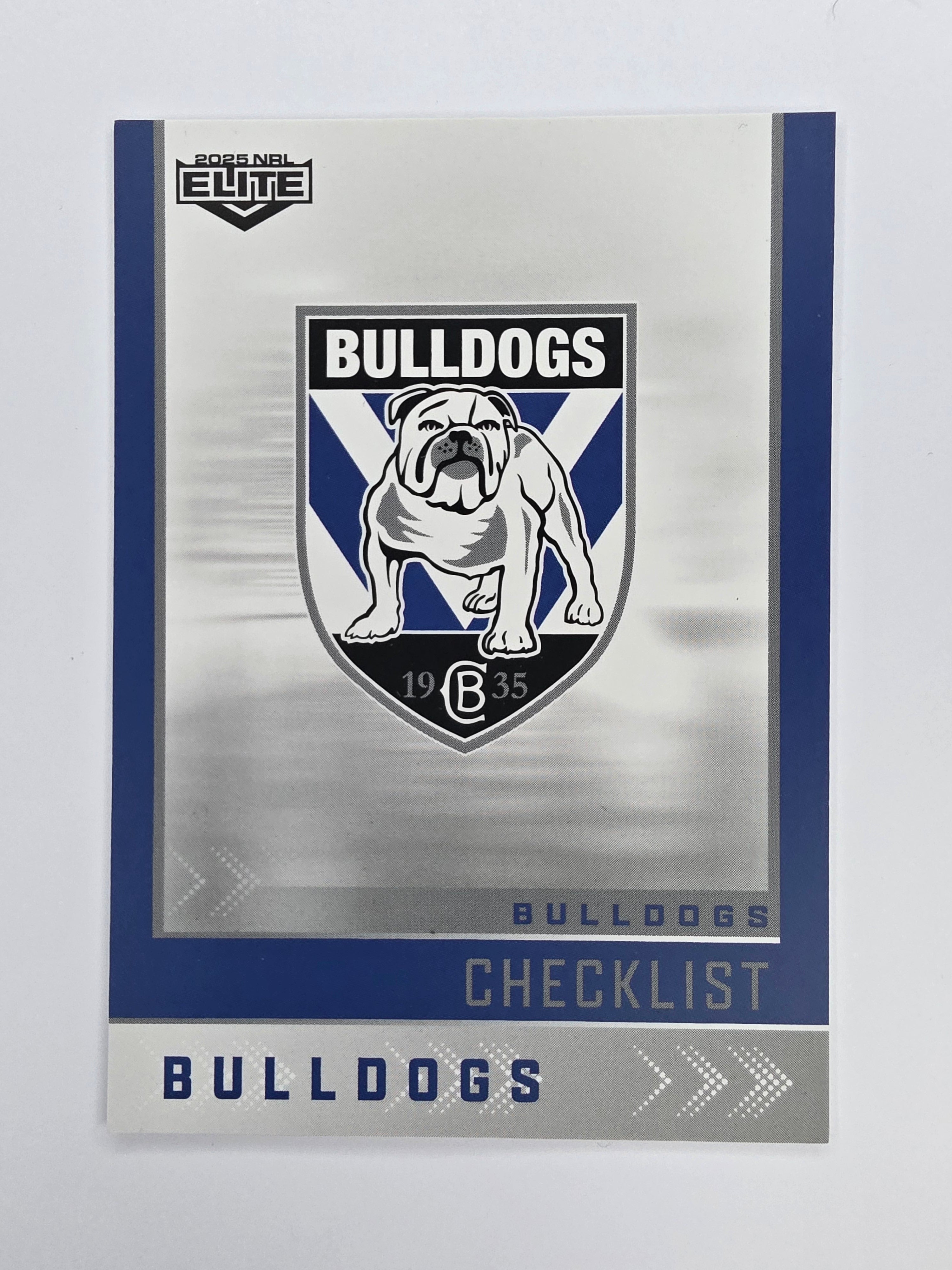 NRL 2025 Elite Base #019 Checklist Bulldogs