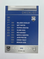 NRL 2025 Elite Base #019 Checklist Bulldogs