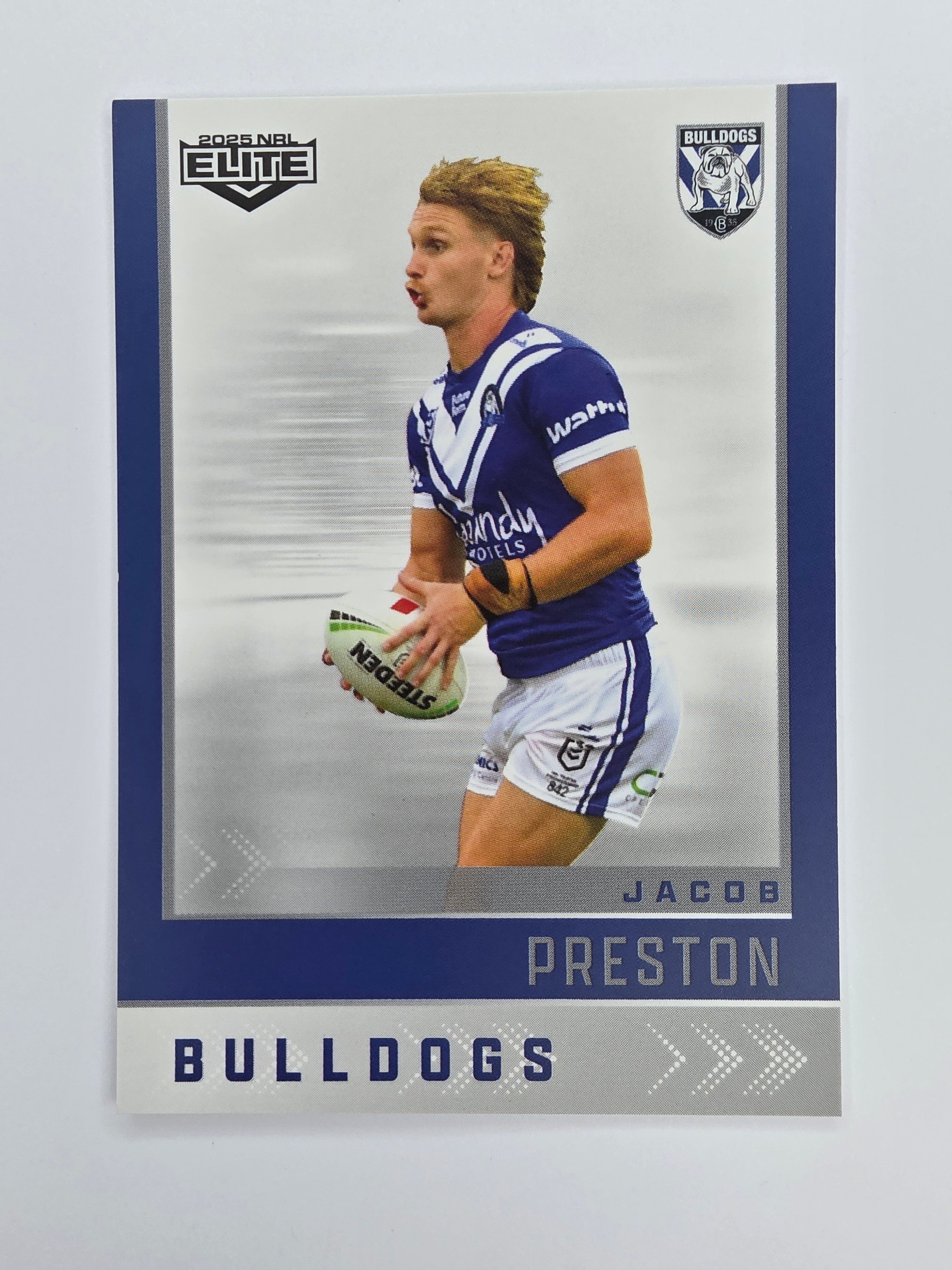 NRL 2025 Elite Base #025 Jacob Preston Bulldogs