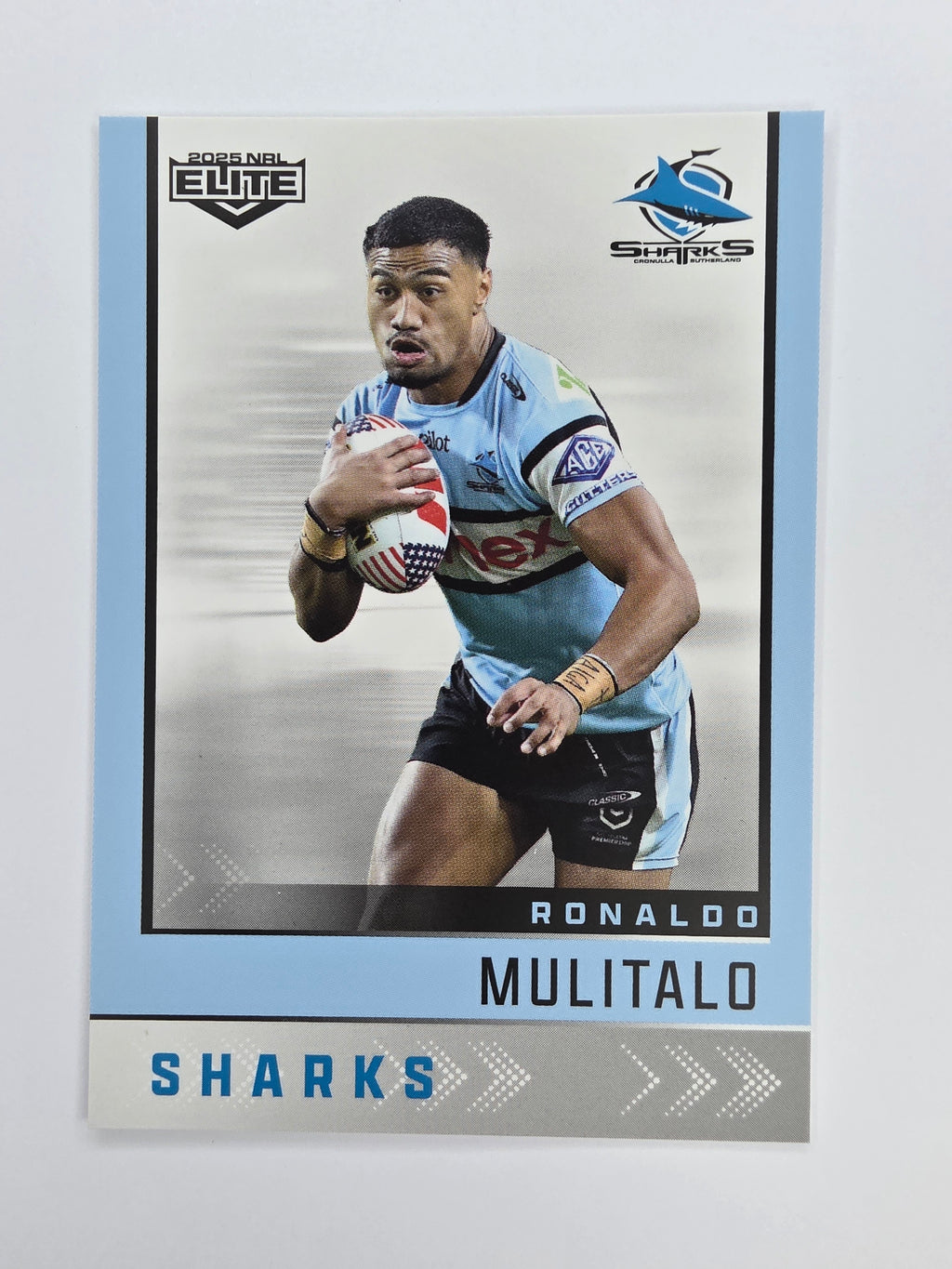 NRL 2025 Elite Base #034 Ronaldo Mulitalo Sharks