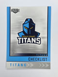 NRL 2025 Elite Base #046 Checklist Titans
