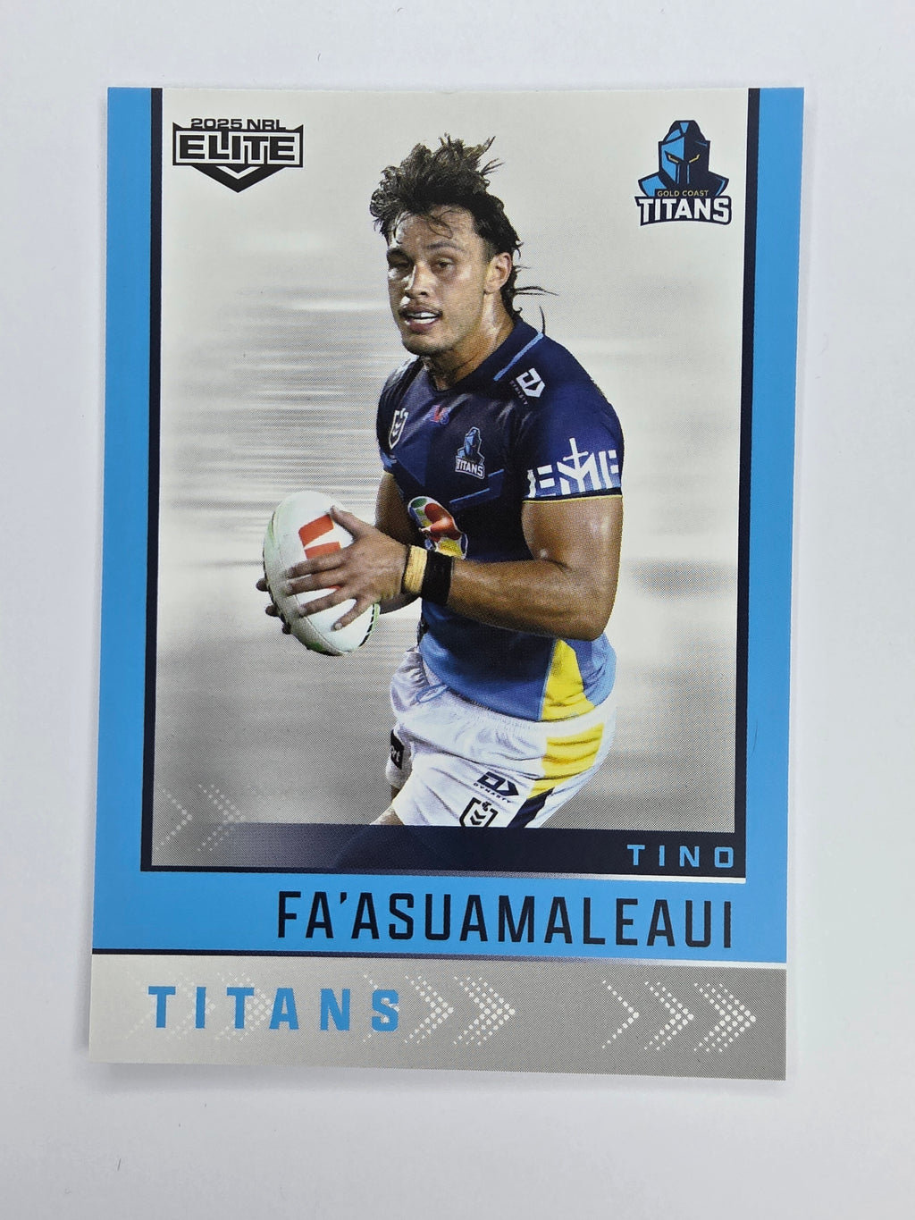 NRL 2025 Elite Base #050 Tino Fa'asuamaleaui Titans