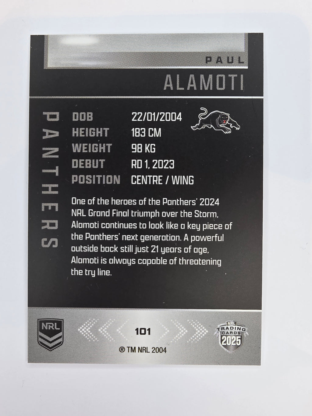 NRL 2025 Elite Base #101 Paul Alamoti Panthers