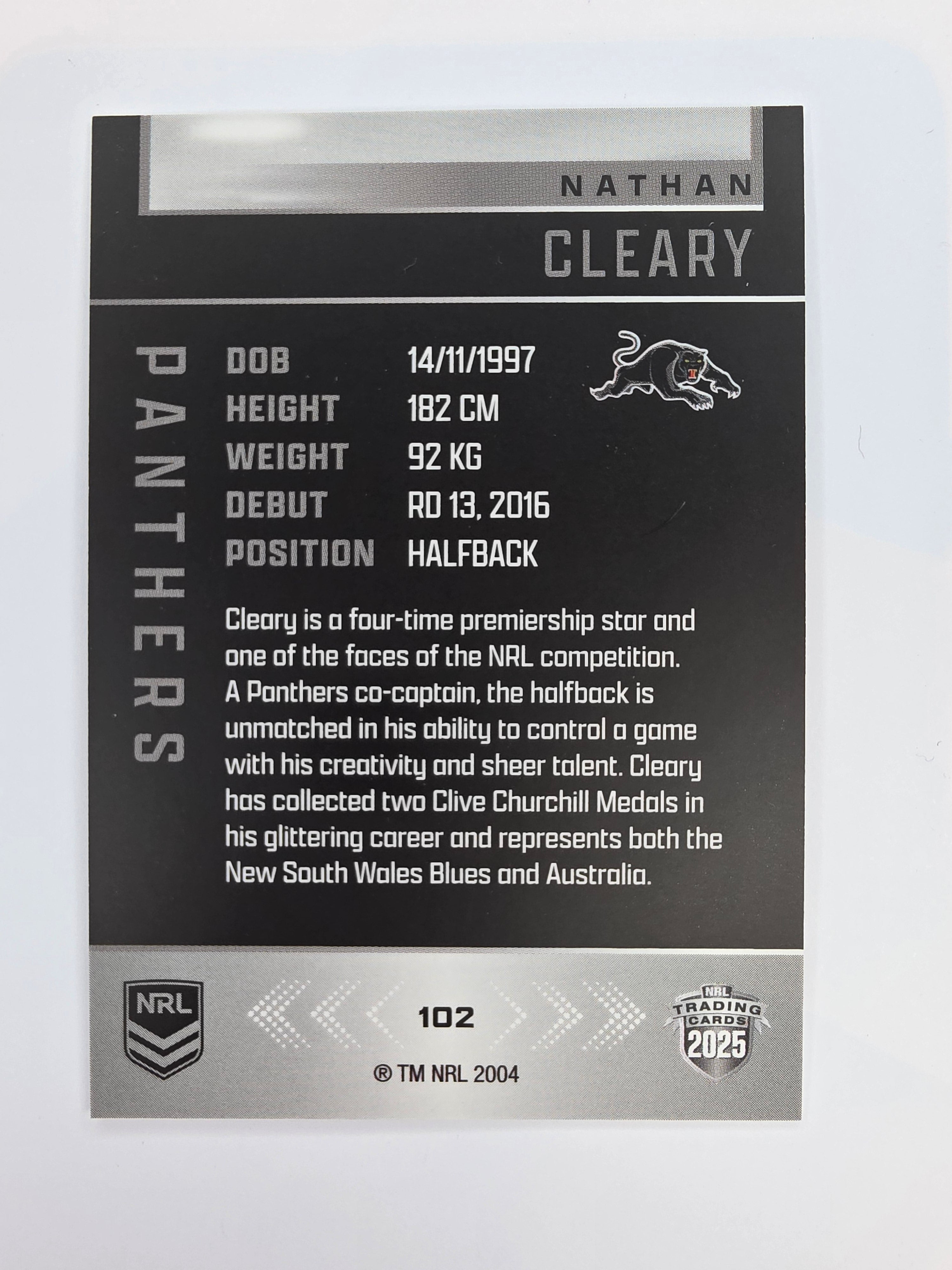 NRL 2025 Elite Base #102 Nathan Cleary Panthers