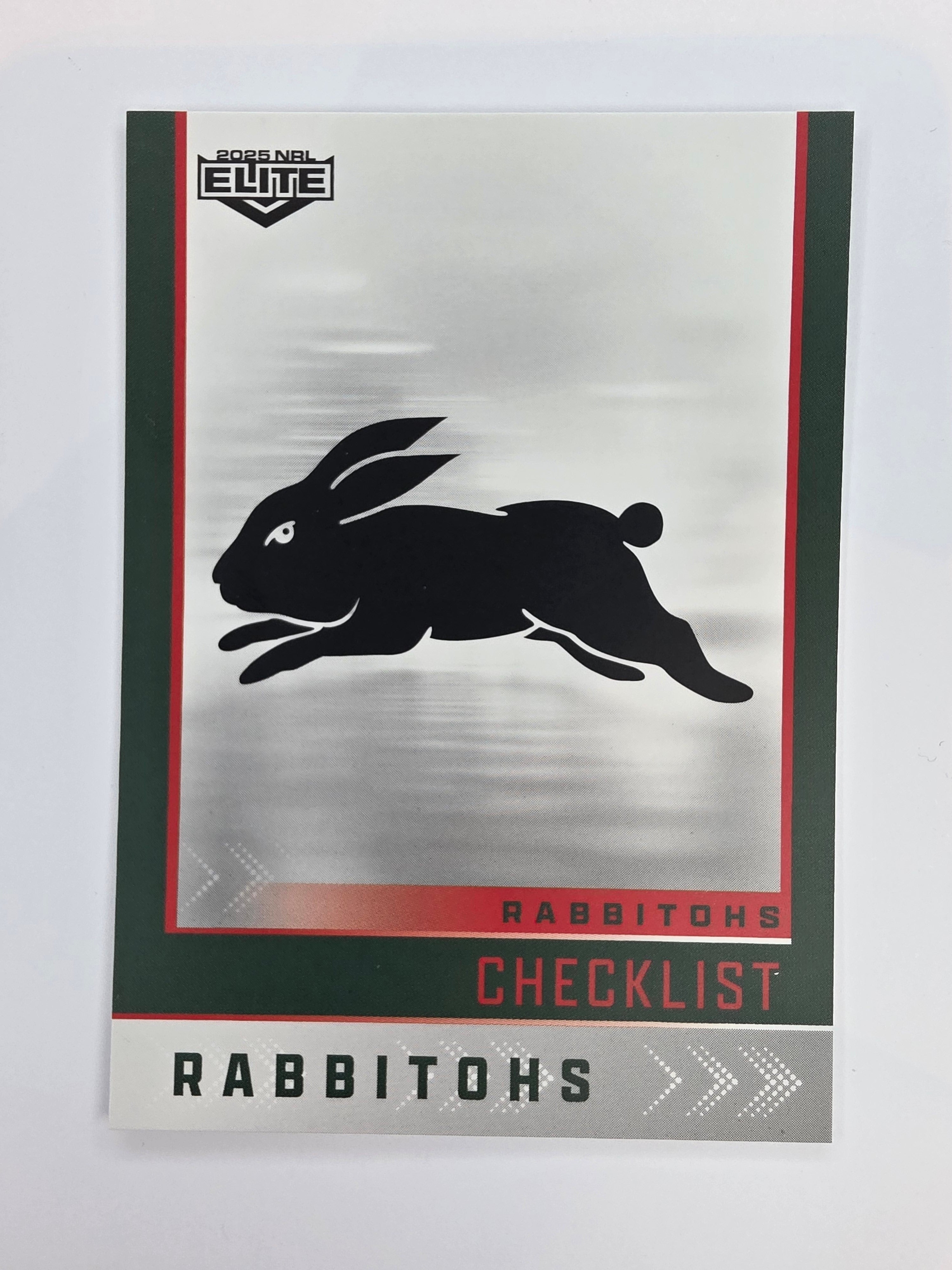 NRL 2025 Elite Base #109 Checklist Rabbitohs