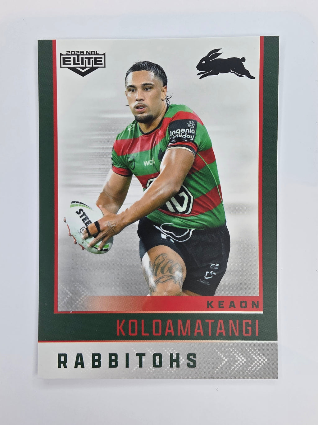 NRL 2025 Elite Base #114 Keaon Koloamatangi Rabbitohs