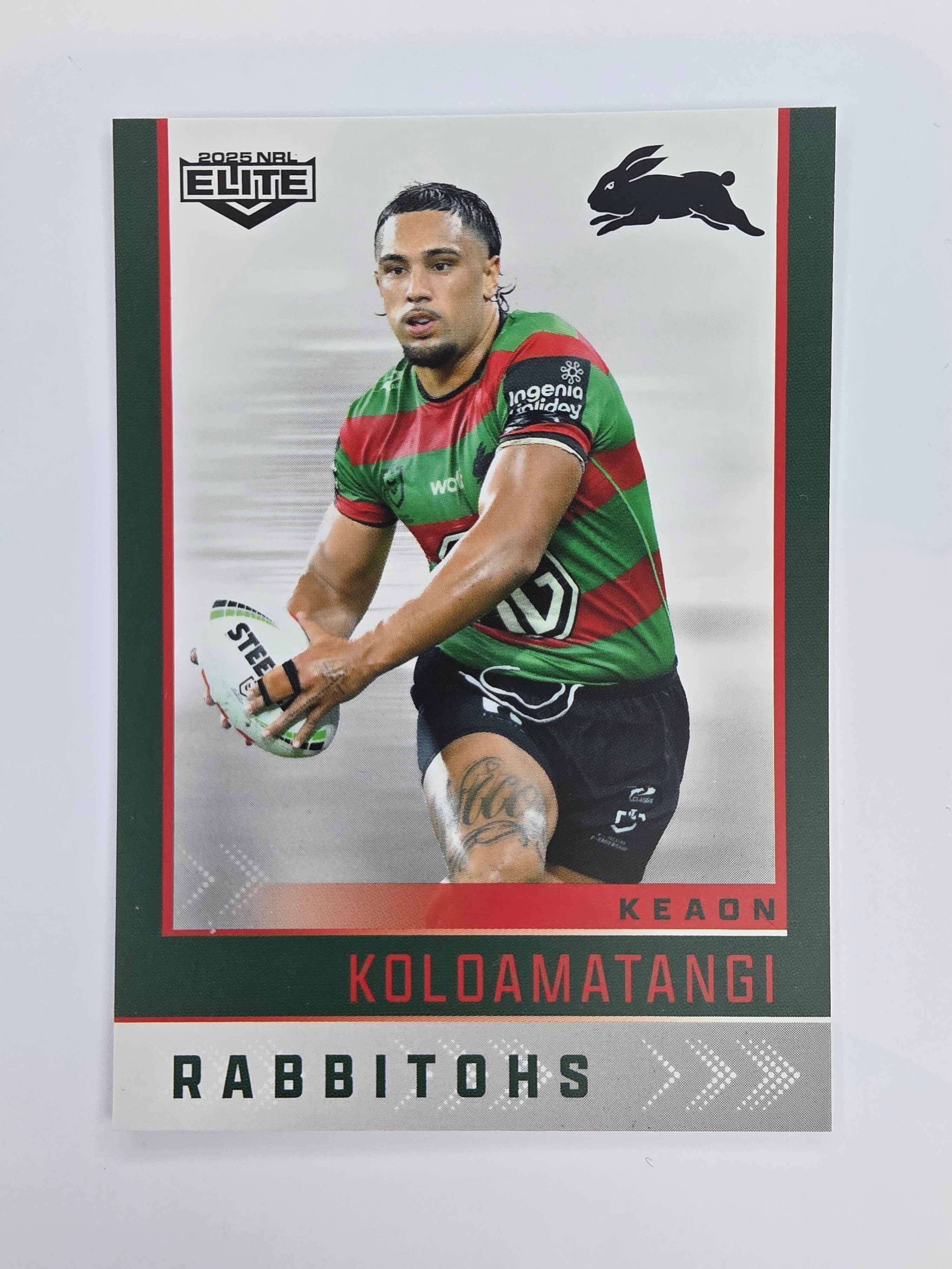 NRL 2025 Elite Base #114 Keaon Koloamatangi Rabbitohs