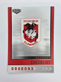 NRL 2025 Elite Base #118 Checklist Dragons