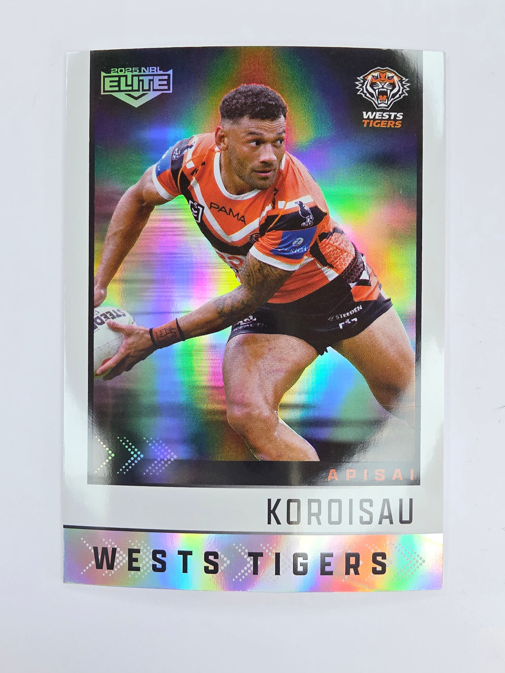 NRL 2025 Elite | Silver Parallel | #S149 | Apisai Koroisau | Tigers