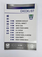 NRL 2025 Elite | Silver Parallel | #S136 | Checklist | Warriors