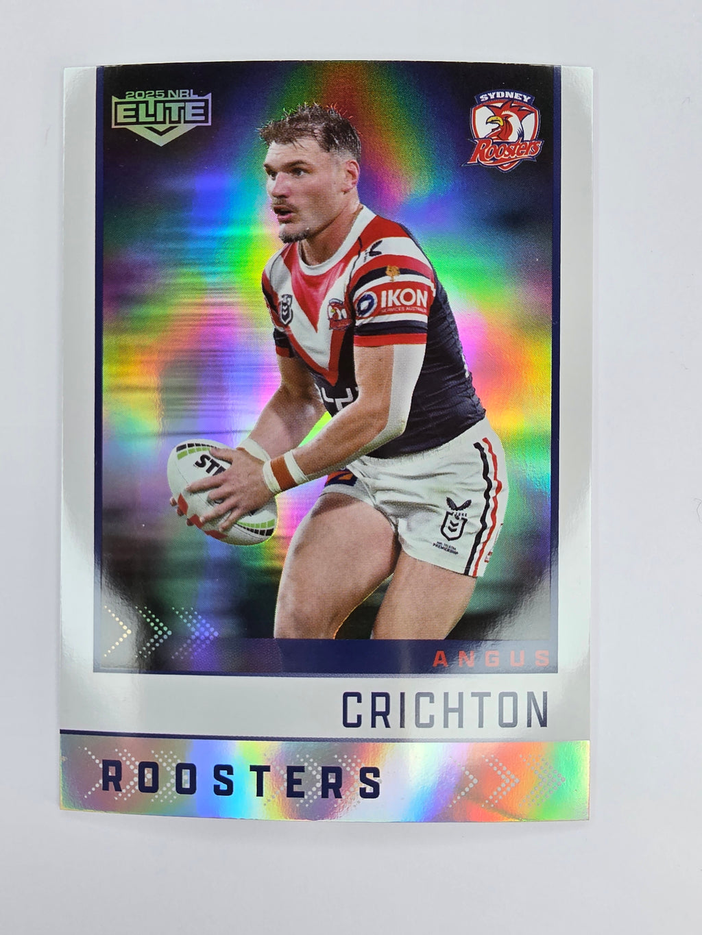 NRL 2025 Elite | Silver Parallel | #S128 | Angus Crichton | Roosters