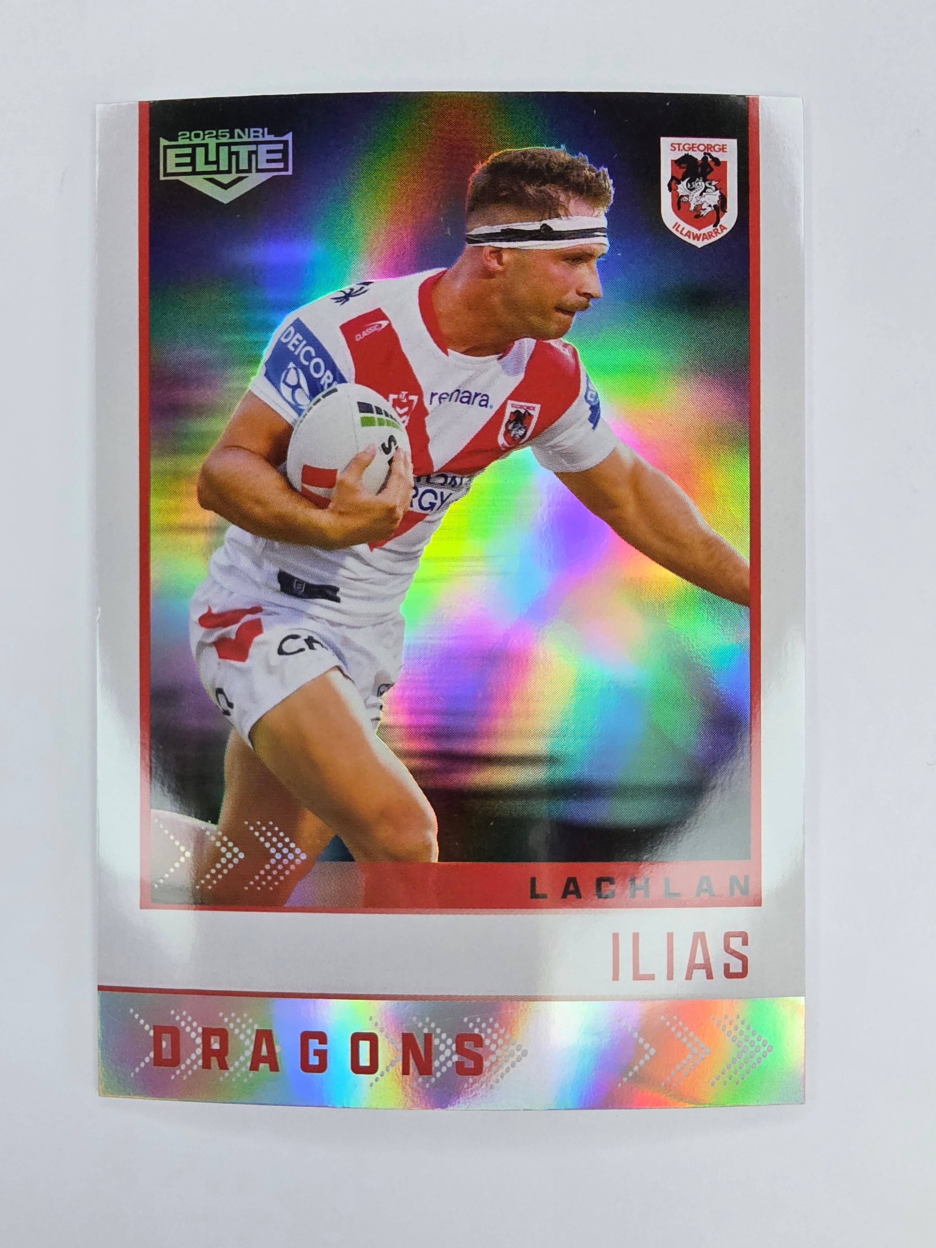 NRL 2025 Elite | Silver Parallel | #S122 | Lachlan Ilias | Dragons