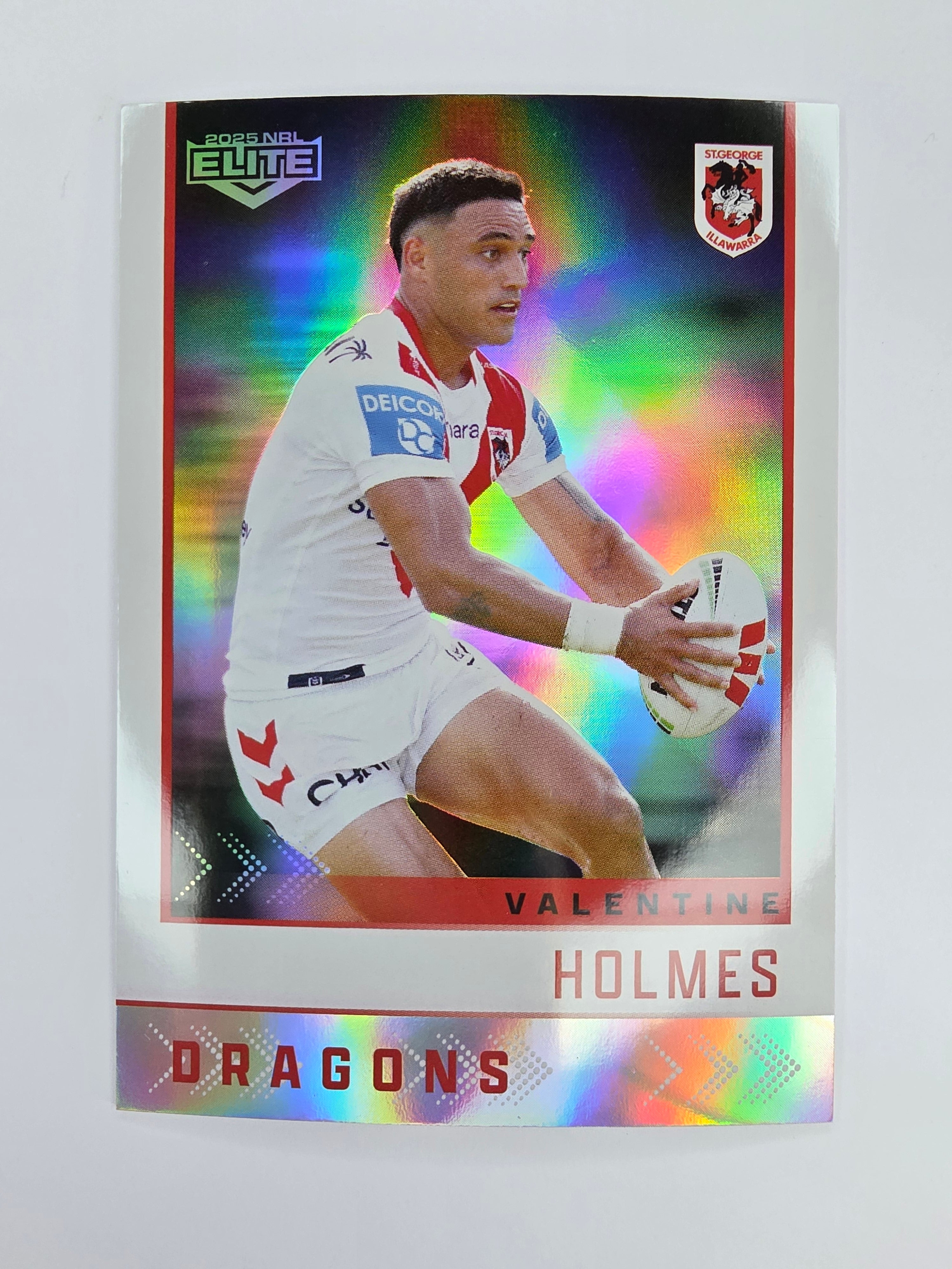 NRL 2025 Elite | Silver Parallel | #S121 | Valentine Holmes | Dragons